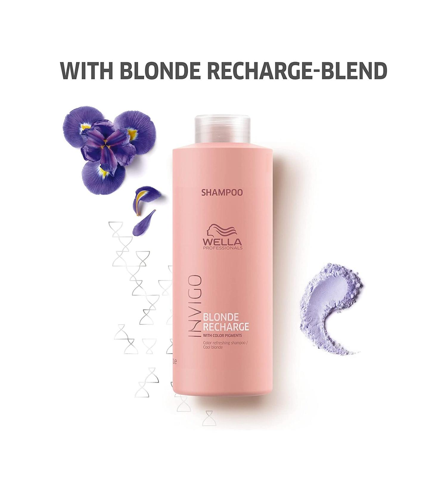 Wella Professionals Wella Professionnel Invigo Blonde Recharge Color Revitalizing Shampoo for Cool Blonde Tones 1000 ml