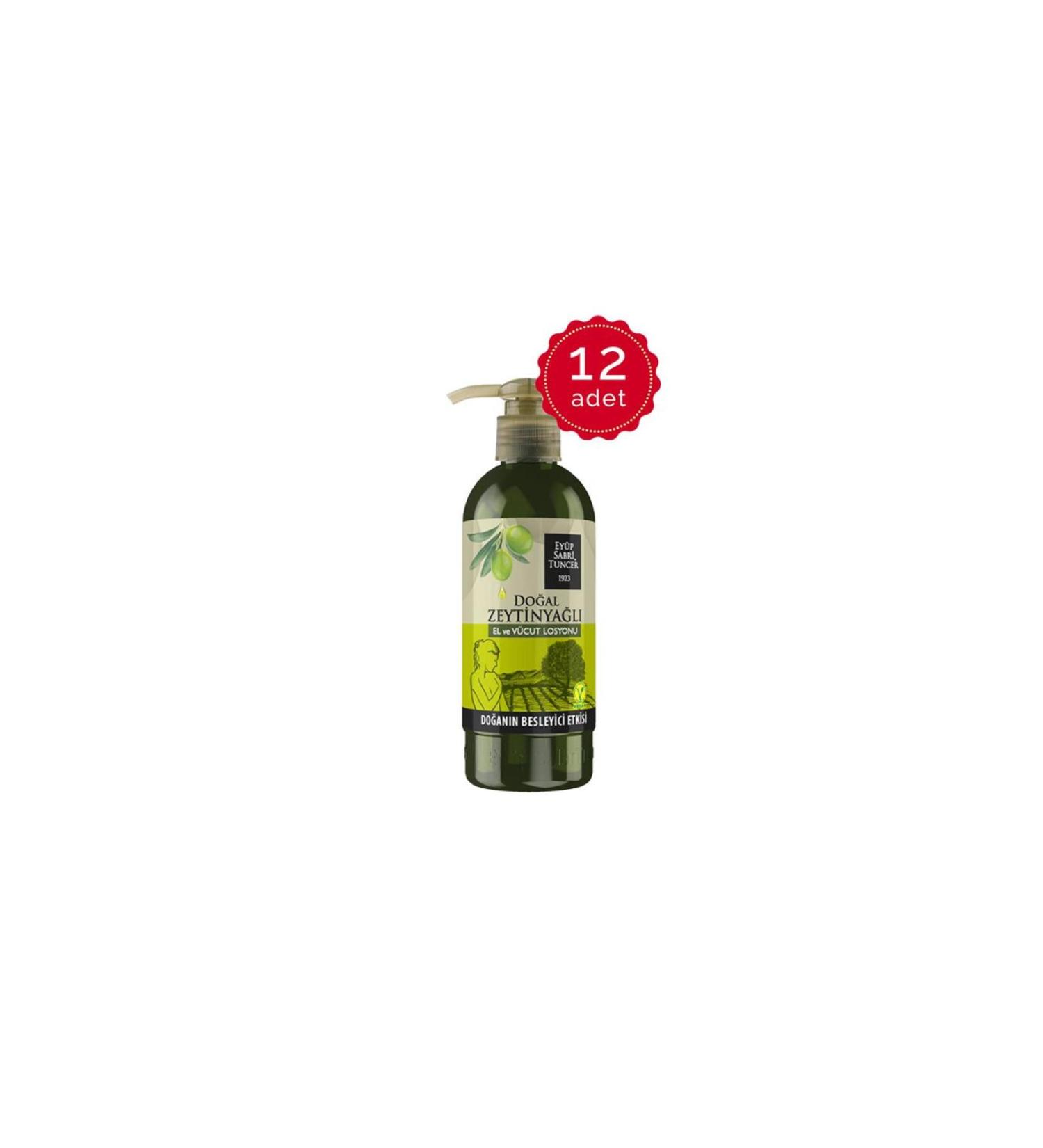 Ey p Sabri Tuncer Natural Olive Oil Hand and Body Lotion 250 ml X 12 Pieces