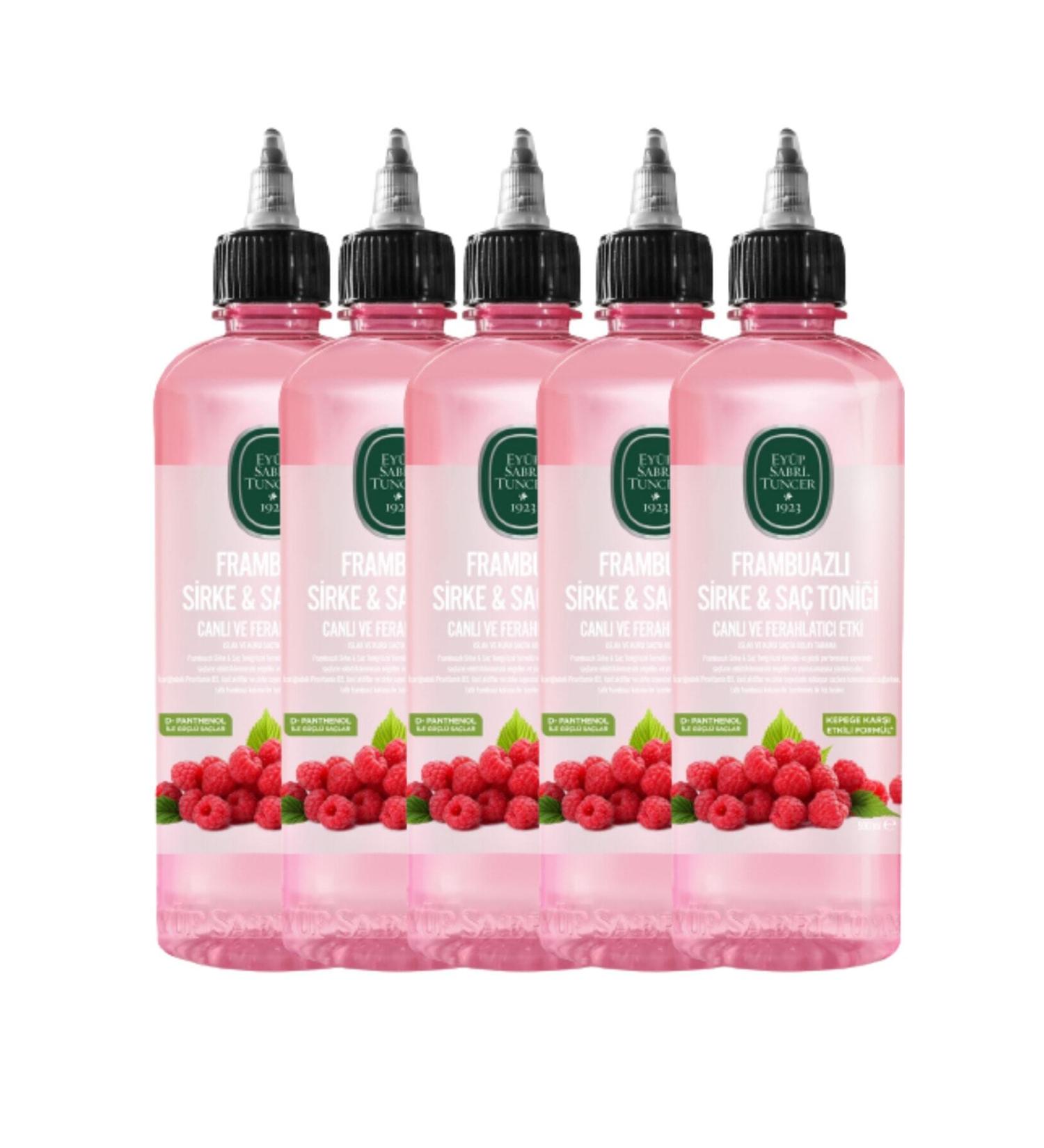 Ey p Sabri Tuncer Raspberry Vinegar & Hair Tonic 500 ml X 5 Pieces