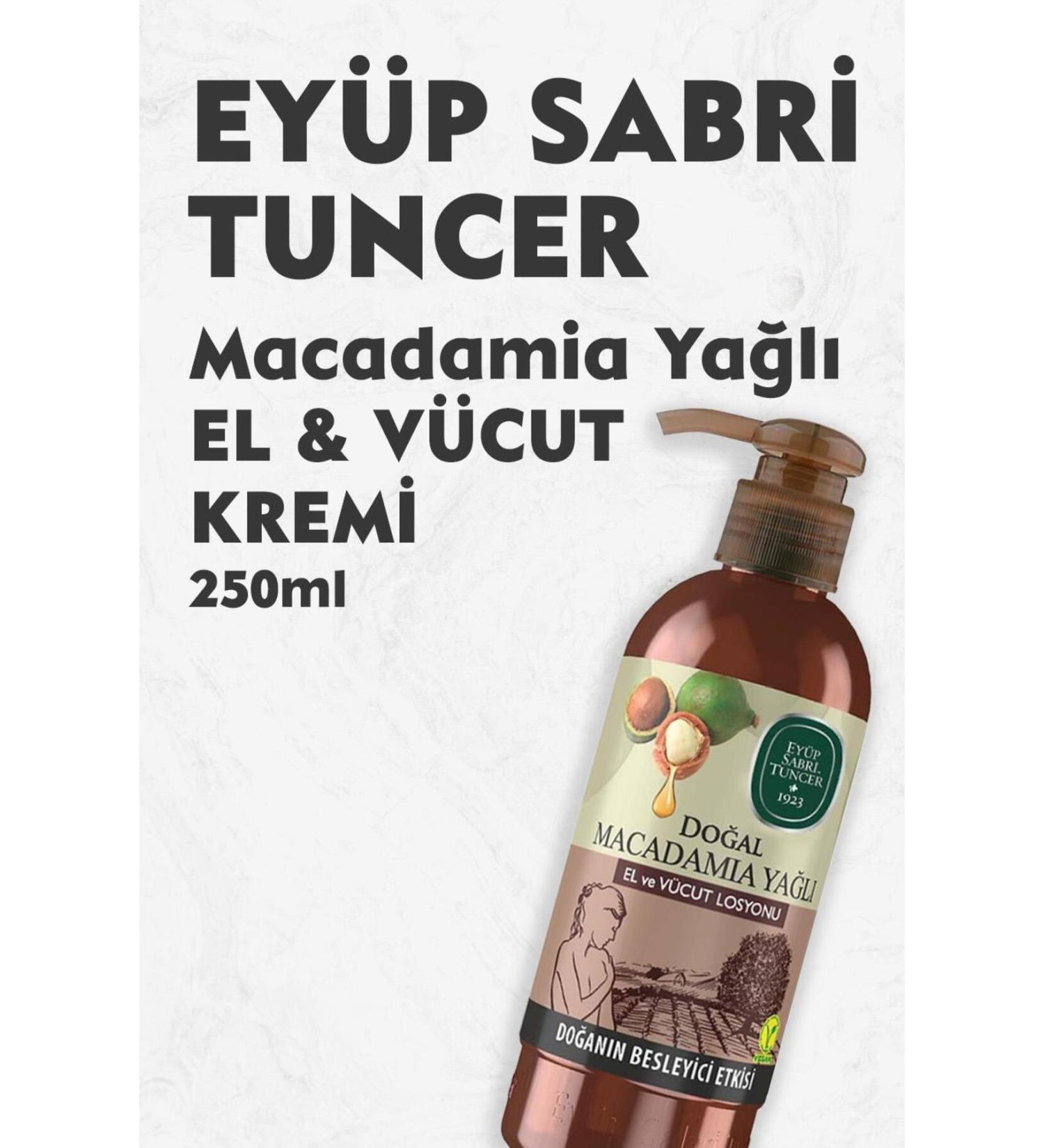 Ey p Sabri Tuncer Natural Macadamia Oil Hand and Body Lotion 250 ml