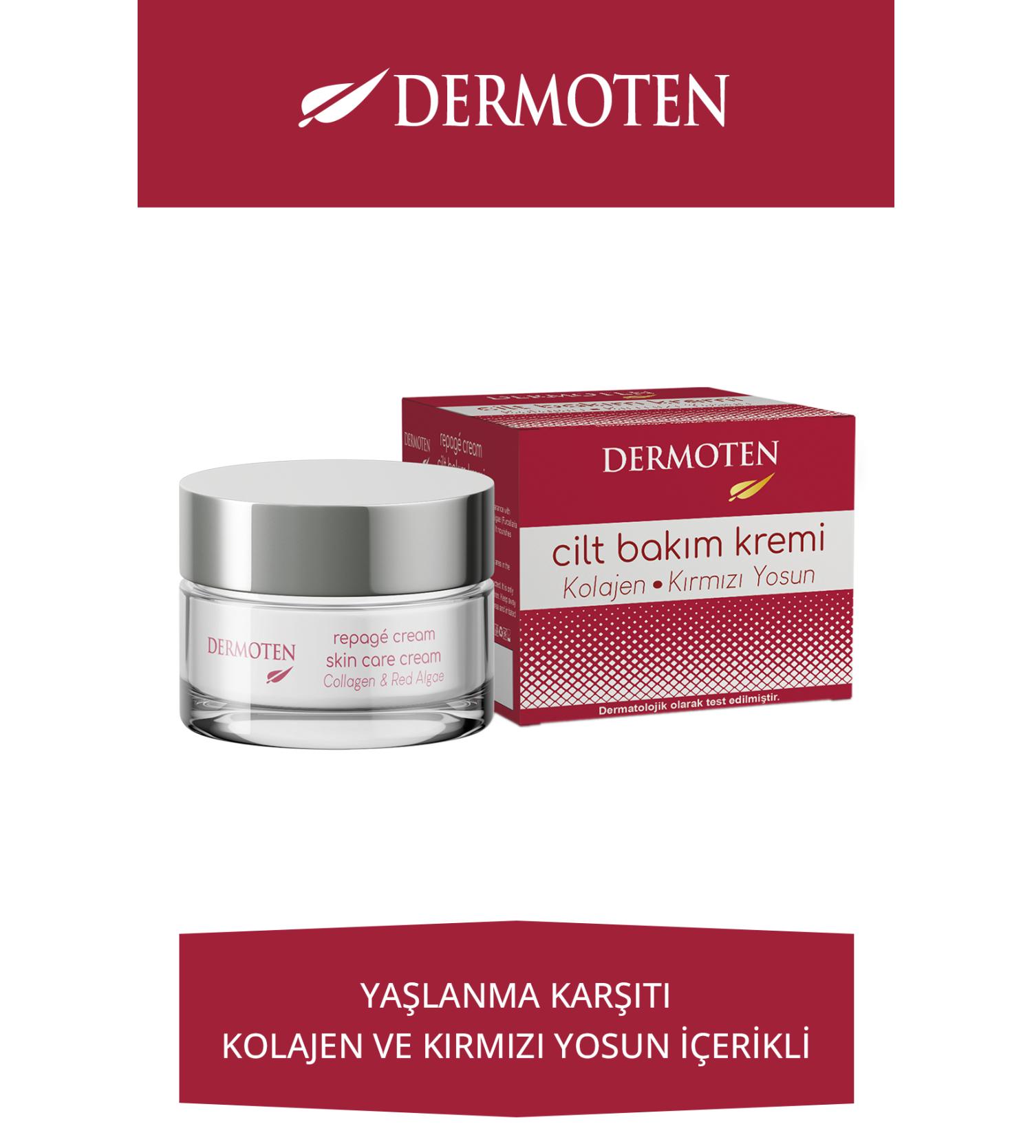 Dermoten Repage Anti-Aging Collagen & Red Algae Skin Care Cream 50 ml - Buy Online on GoSupps.com