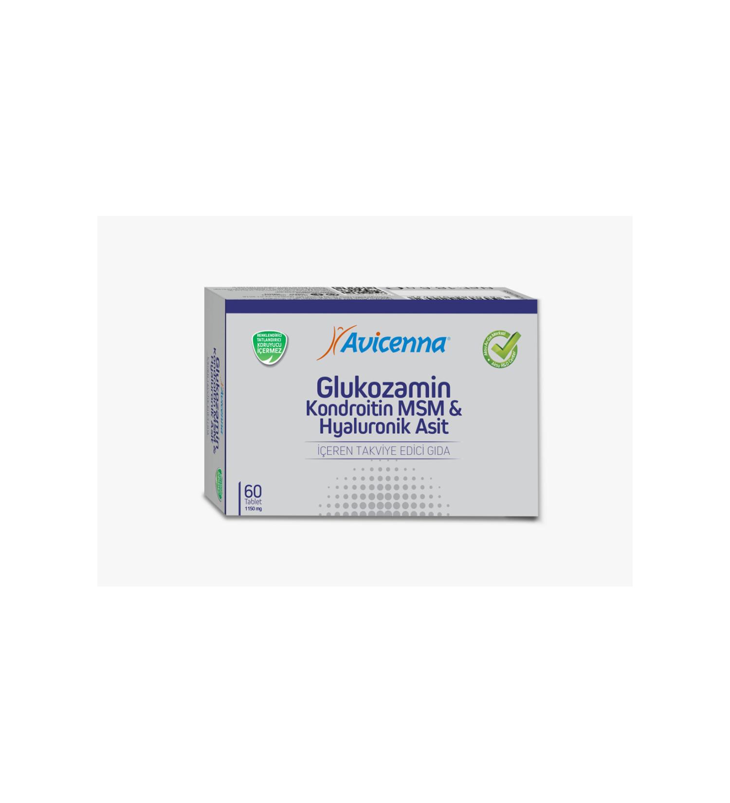 Avicenna Glucosamine Chondroitin MSM & Hyaluronic Acid 60 Tablets