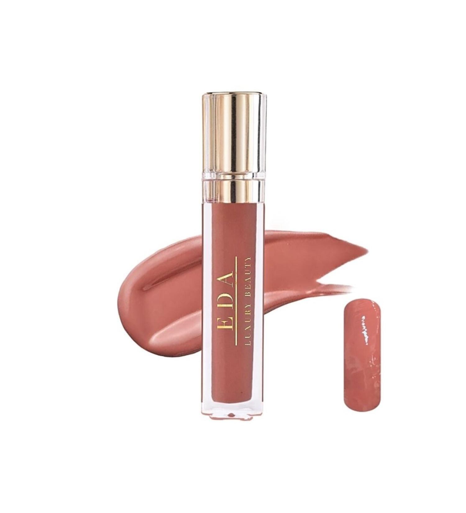 EDA LUXURY BEAUTY Nude Glam Nude Pink Lip Gloss Lipstick Luxury Shiny Voluminous Lipstick Diamond Shine Lip Gloss - Buy Online on GoSupps.com
