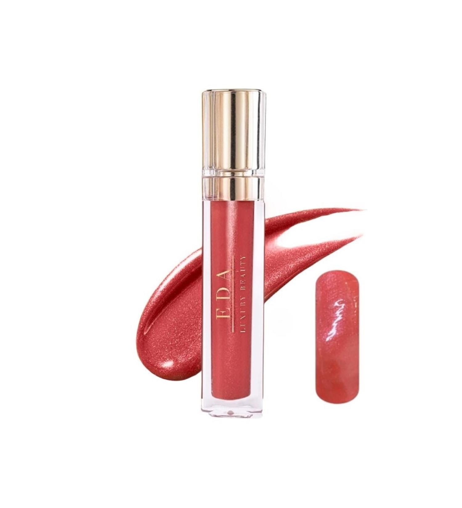 EDA LUXURY BEAUTY Love Dose Peach Pink Glitter Lip Gloss Lipstick Luxury Shiny Lipstick Diamond Lip Gloss - Buy Online on GoSupps.com