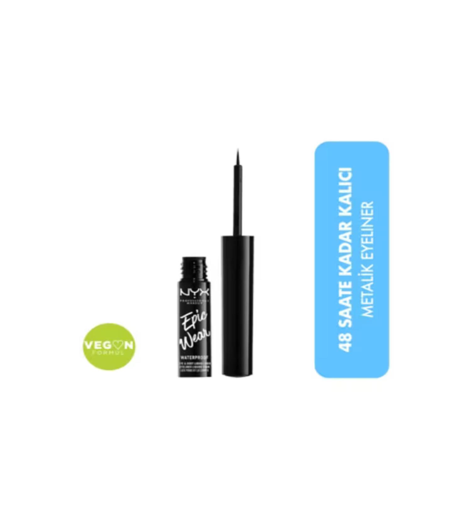 NYX Professional Makeup Epic Wear Metallic Liquid Liner Black Metal