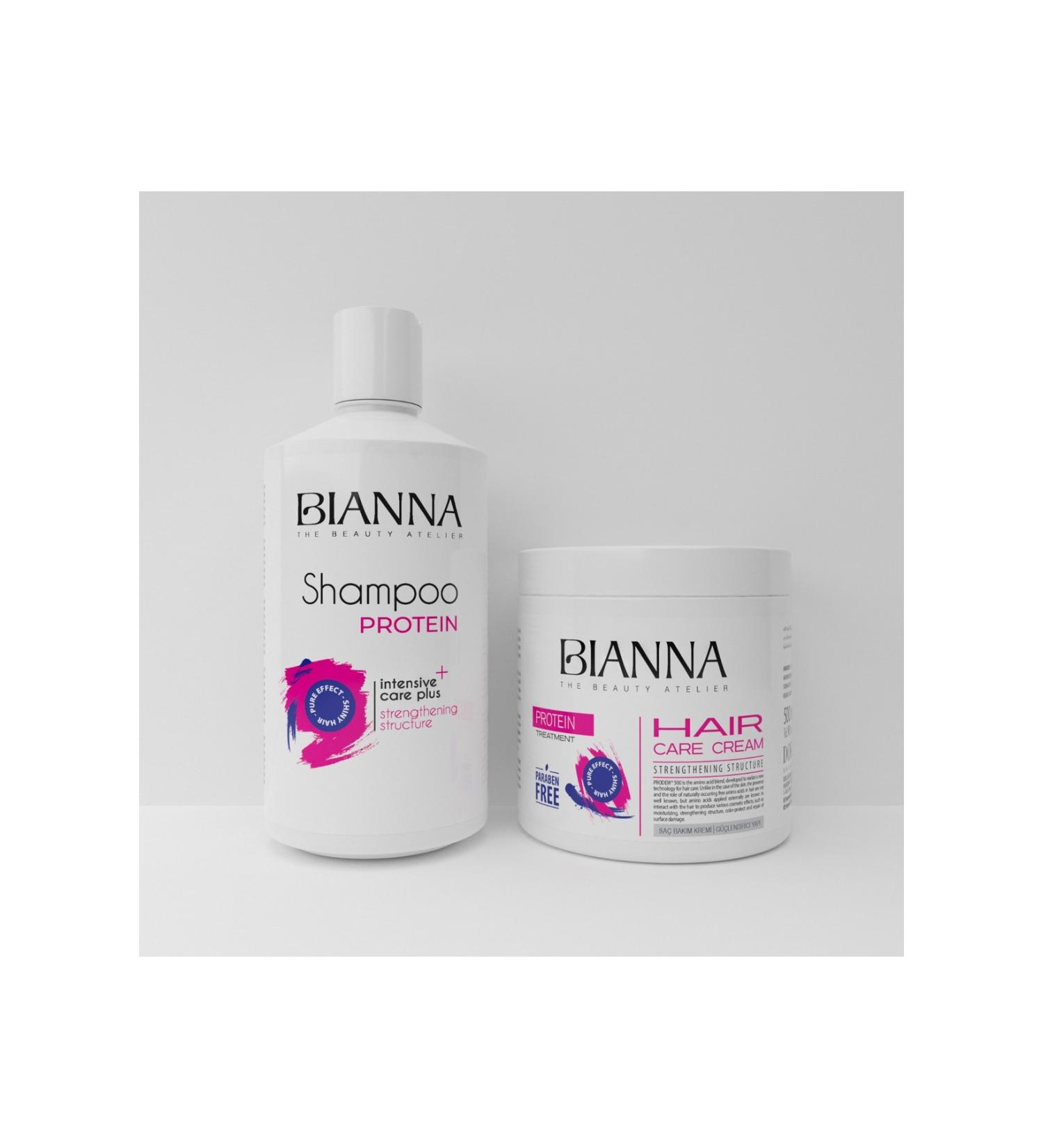 Bianna Non-foaming Salt-Free Shampoo 500 ml Sulfate and Paraben-Free Hair Conditioner 500 ml Protein Care
