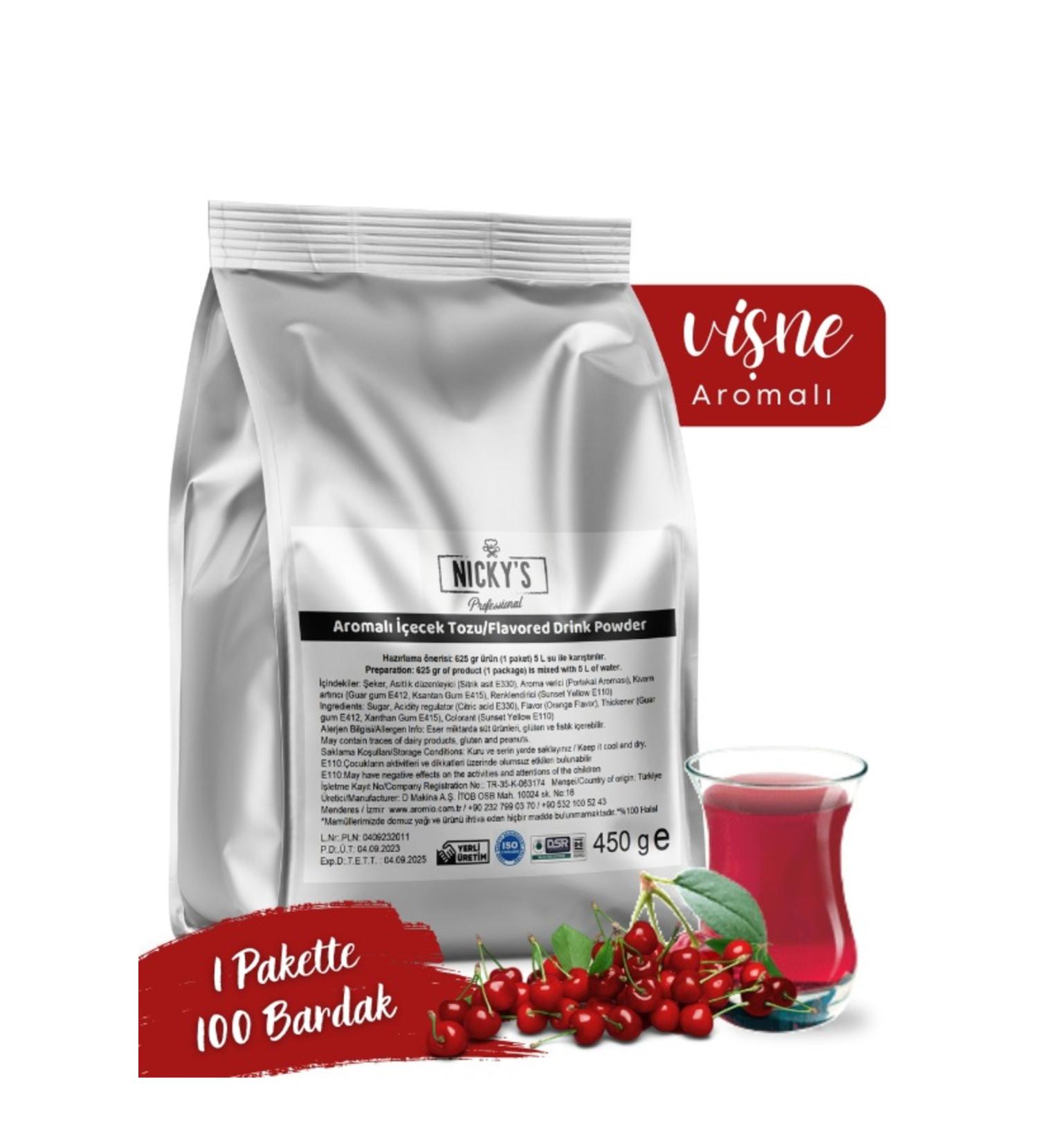 nickys Nicky's Cherry Flavored Hot Drink Powder 450 Gr