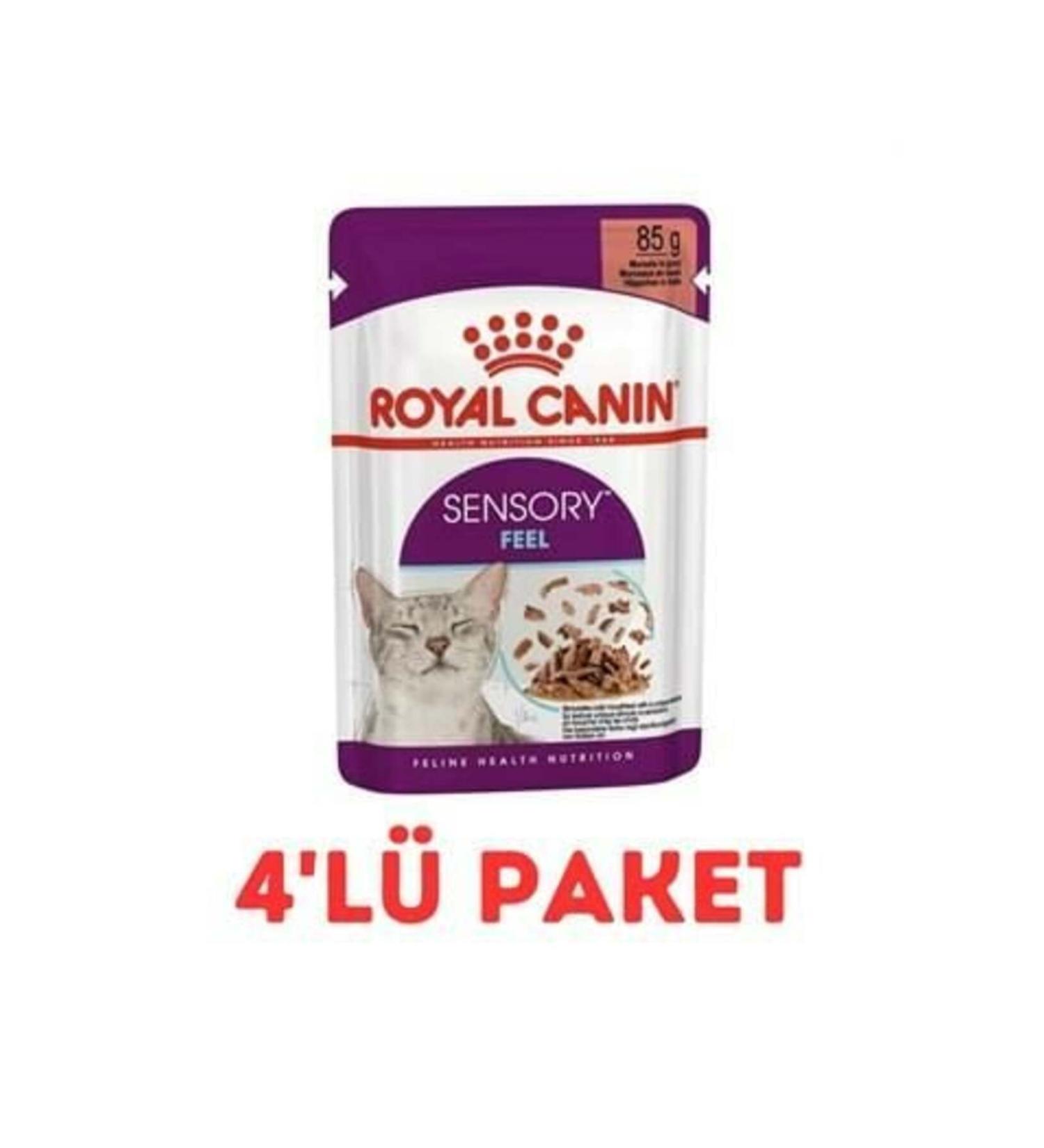 Royal Canin Sensory Feel Pouch Wet Cat Food 85 Gr 4-Pack