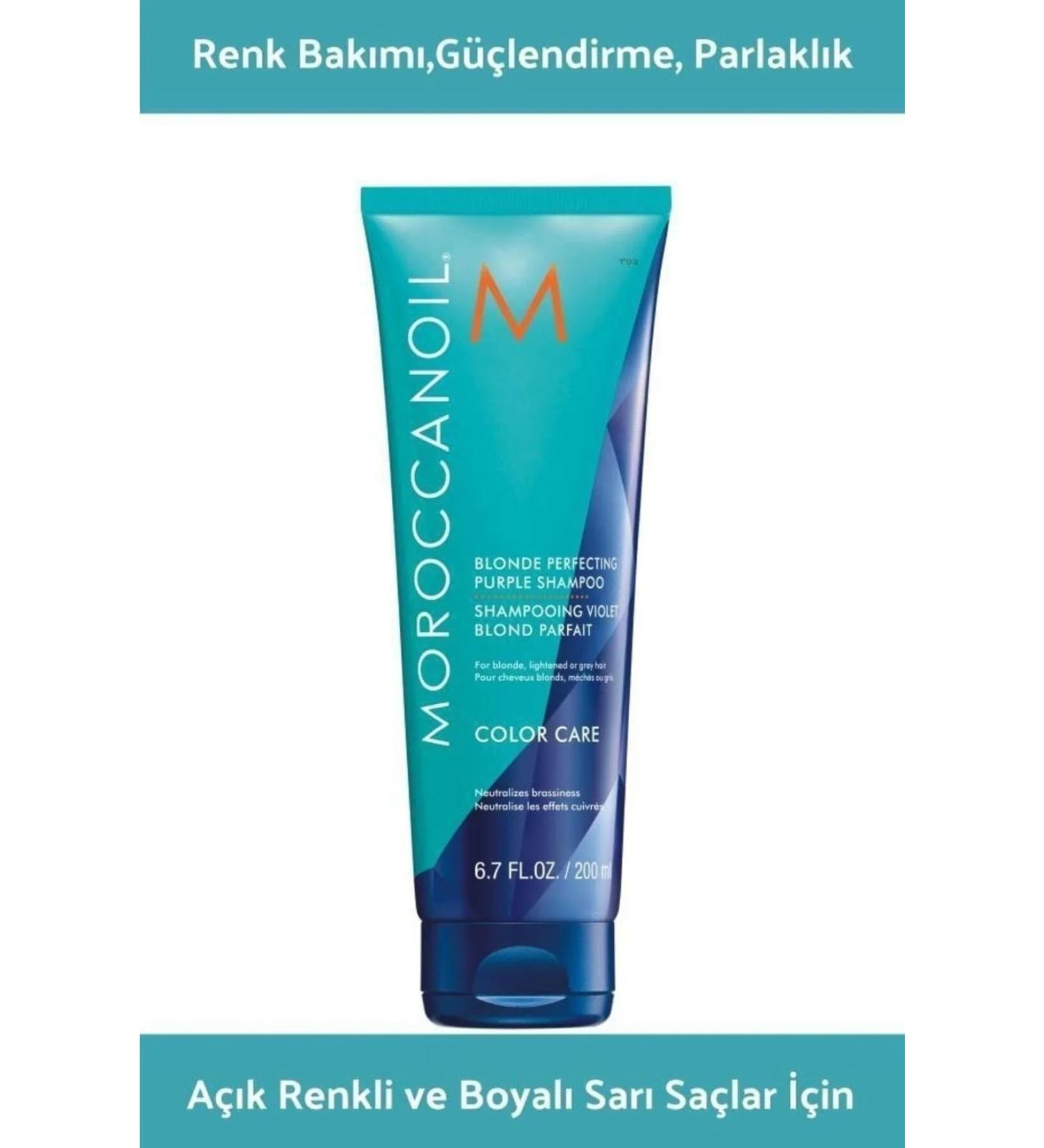 Moroccanoil Blonde Perfecting Purple Shampoo for Light and Dyed Blonde Hair 200 ml