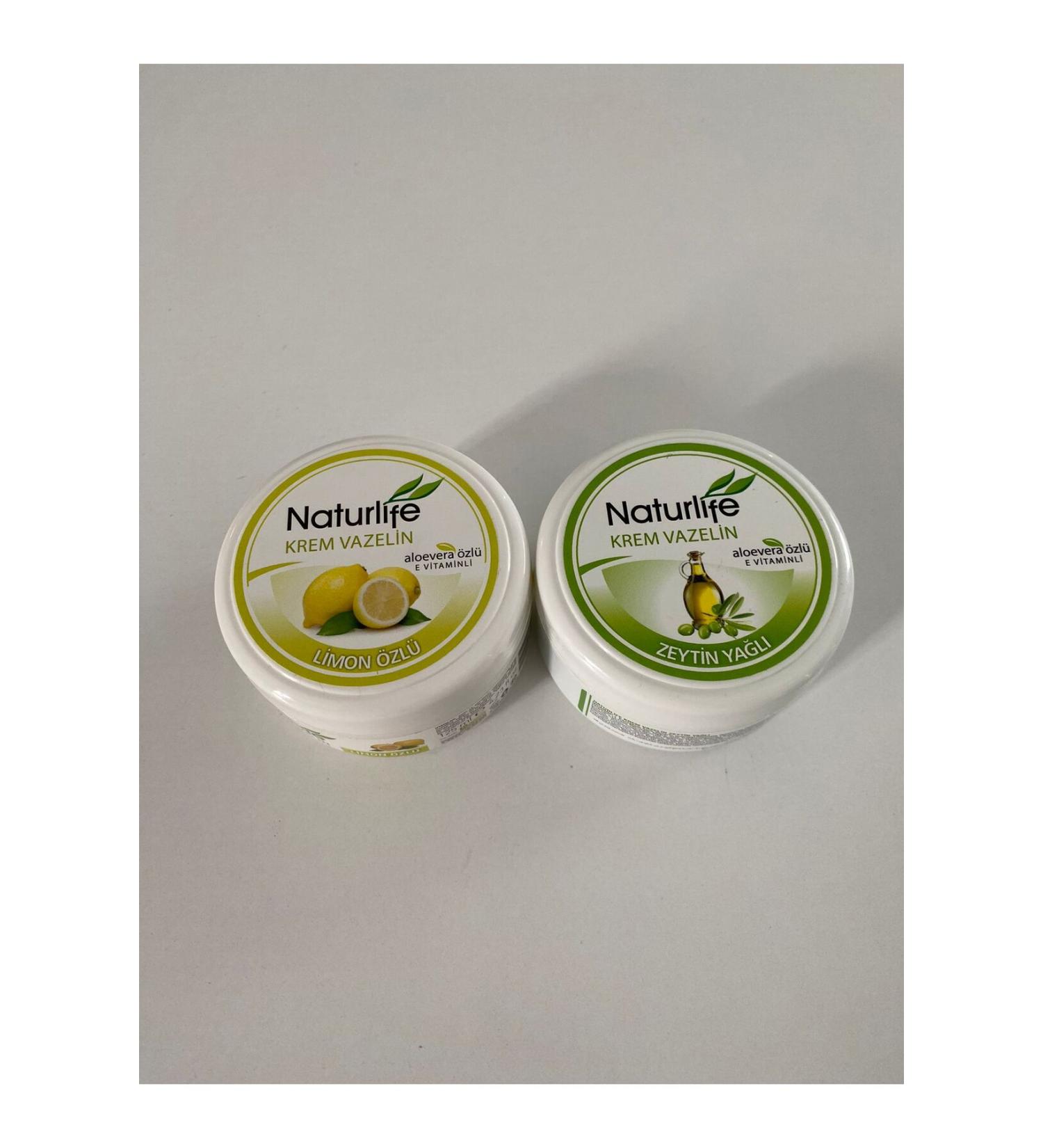Naturlife NATURLIFE VASELINE LEMON - OLIVE OIL CREAM 125 ML 2 PIECE