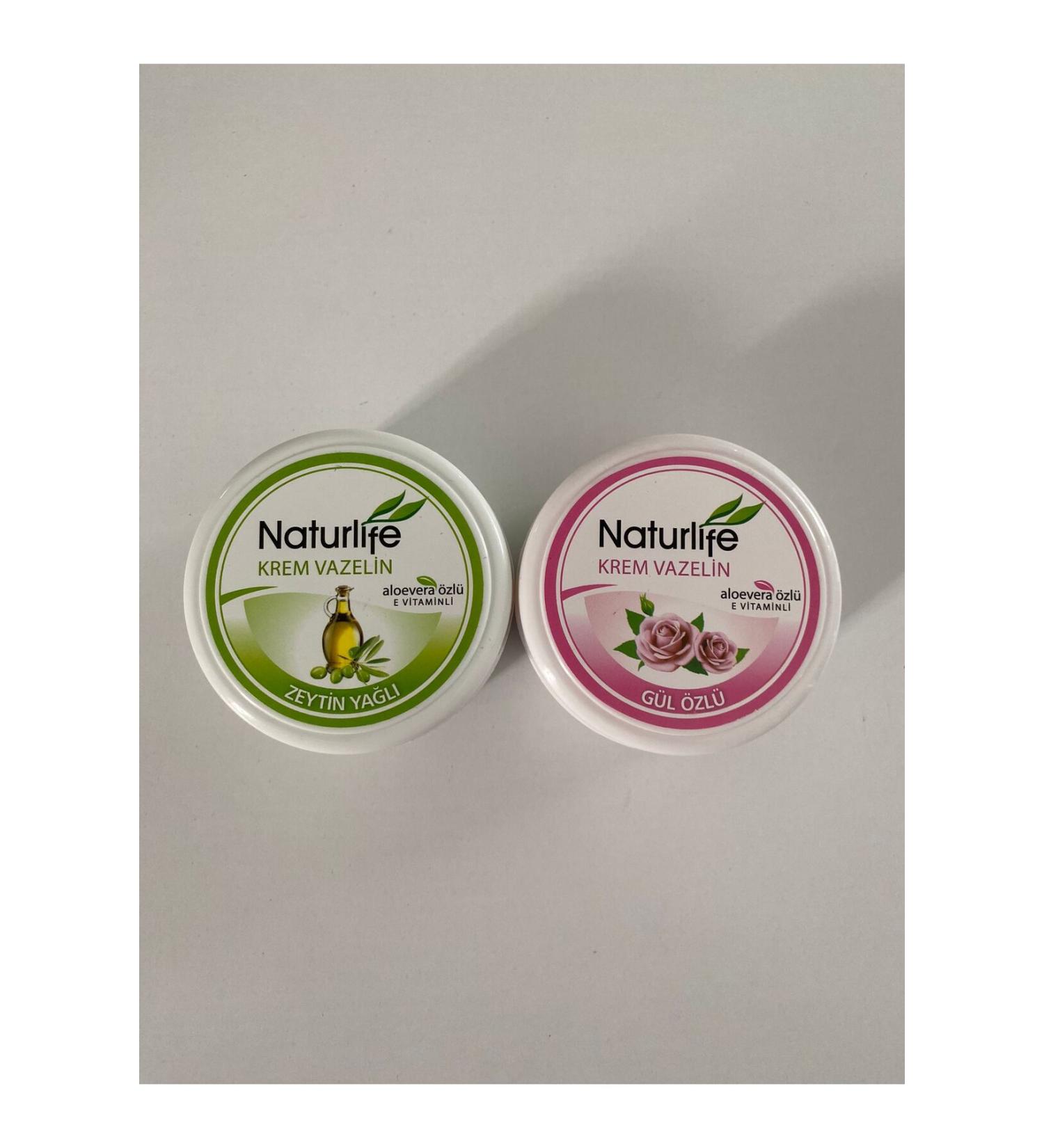 Naturlife NATURLIFE VASELINE ROSE - OLIVE OIL CREAM 125 ML 2 PIECE