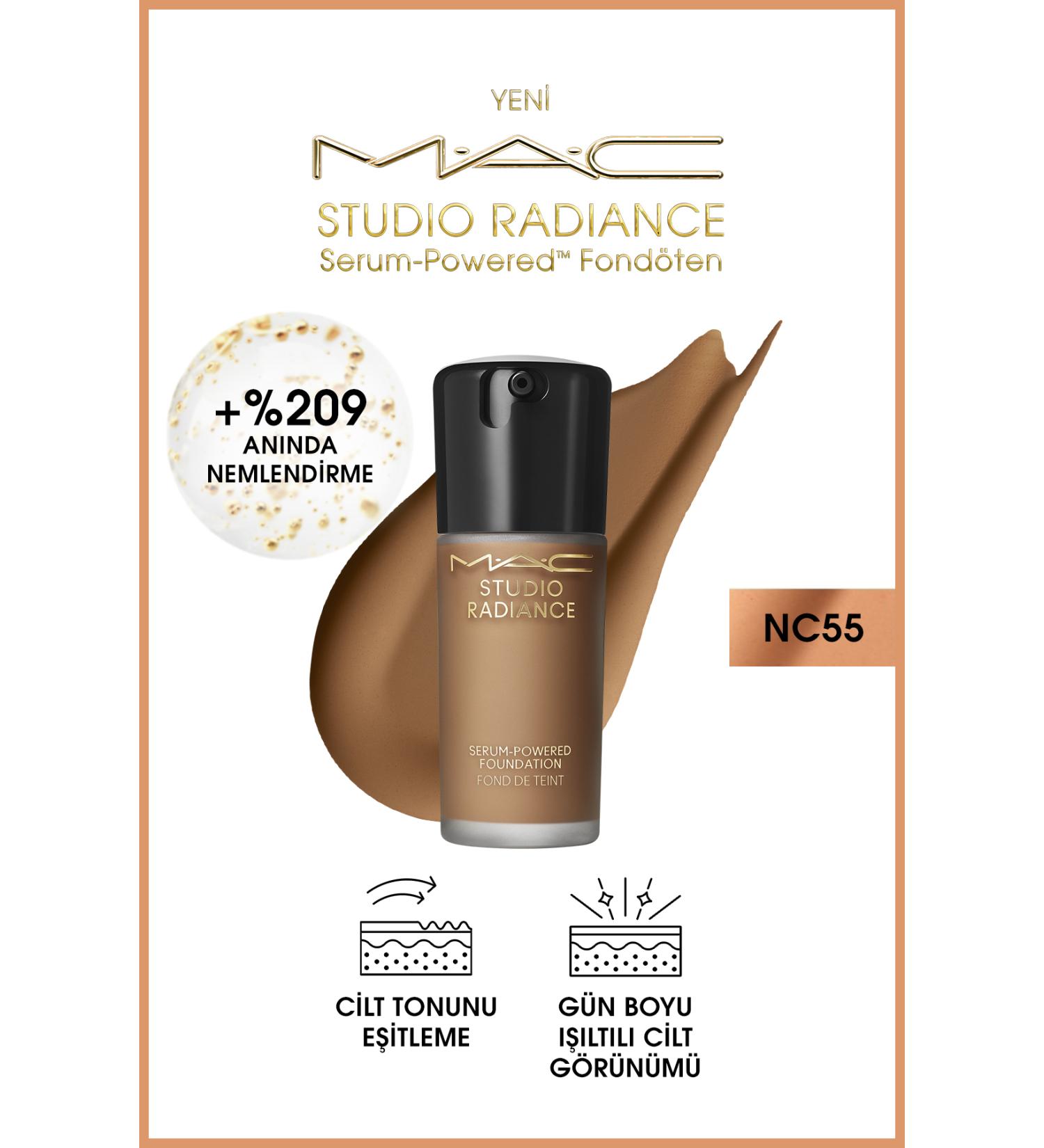 Mac Studio Radiance NC55 Powered Plump and Luminous Skin Serum Foundation 30 ml