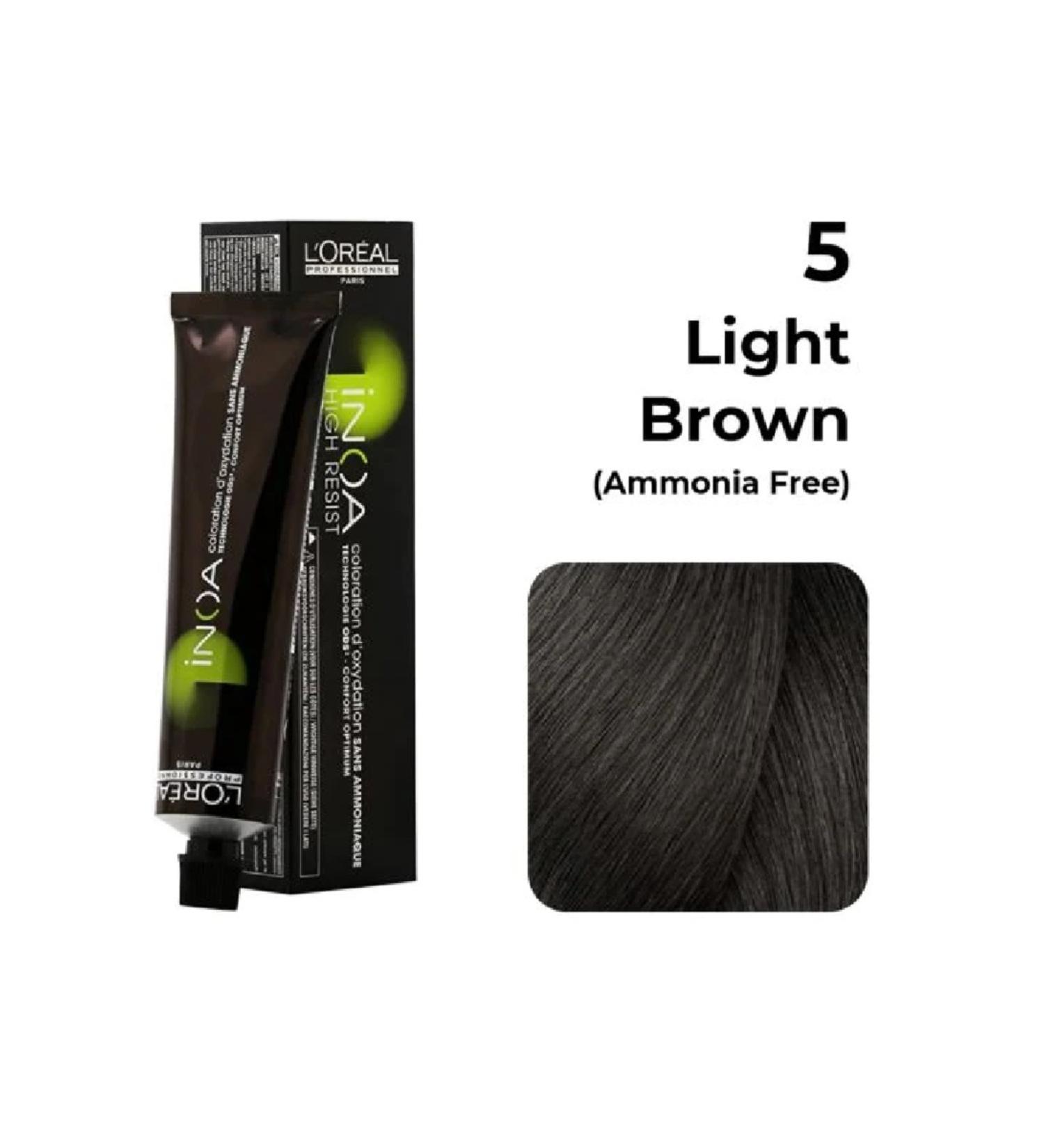 INOA High White Covering Antioxidant Hair Dye 5.0 Light Brown 60 gr. BSecrets.Y102