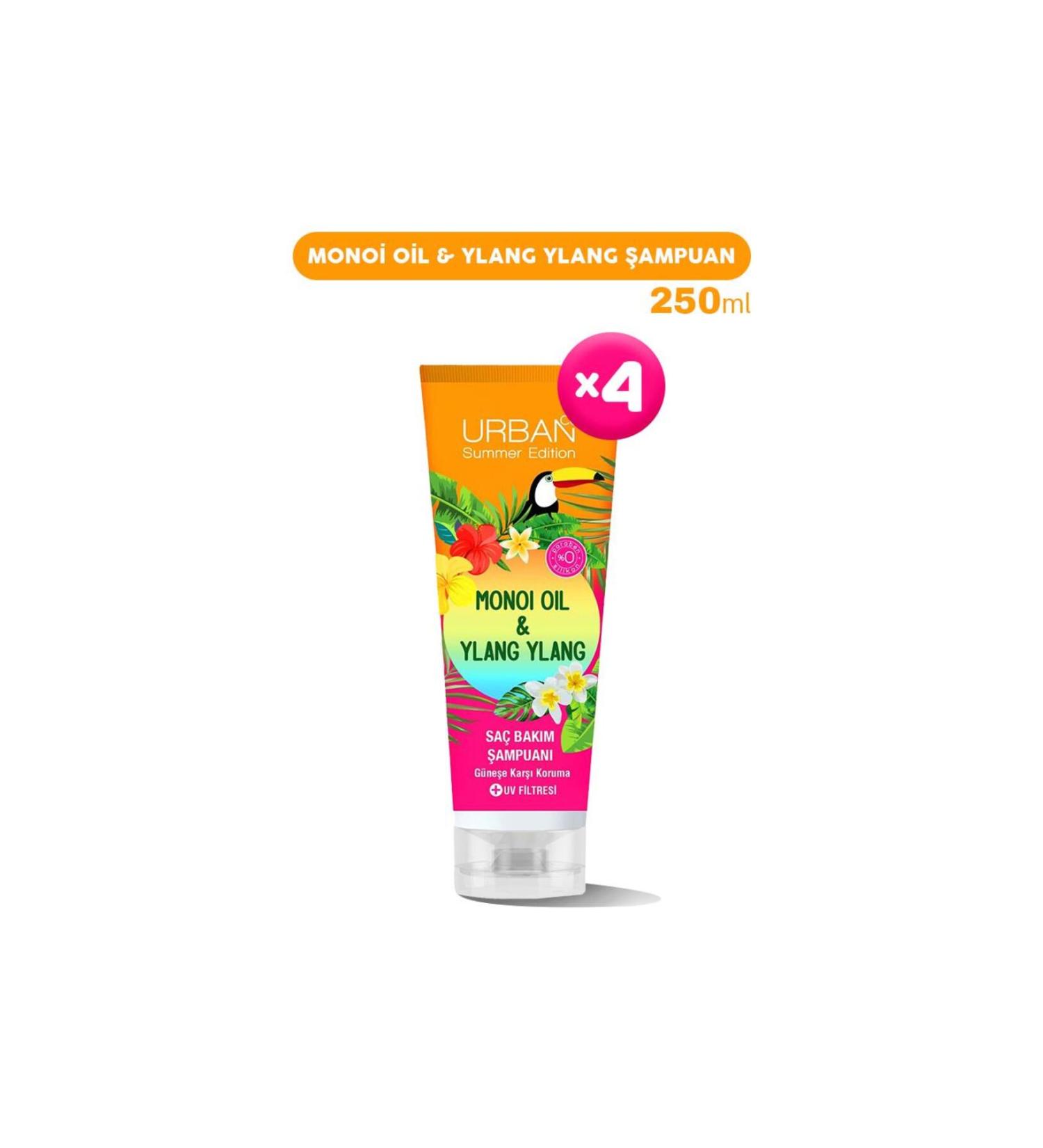 Urban Care Monoi Oil & Ylang Protective Shampoo 250 ml X 4