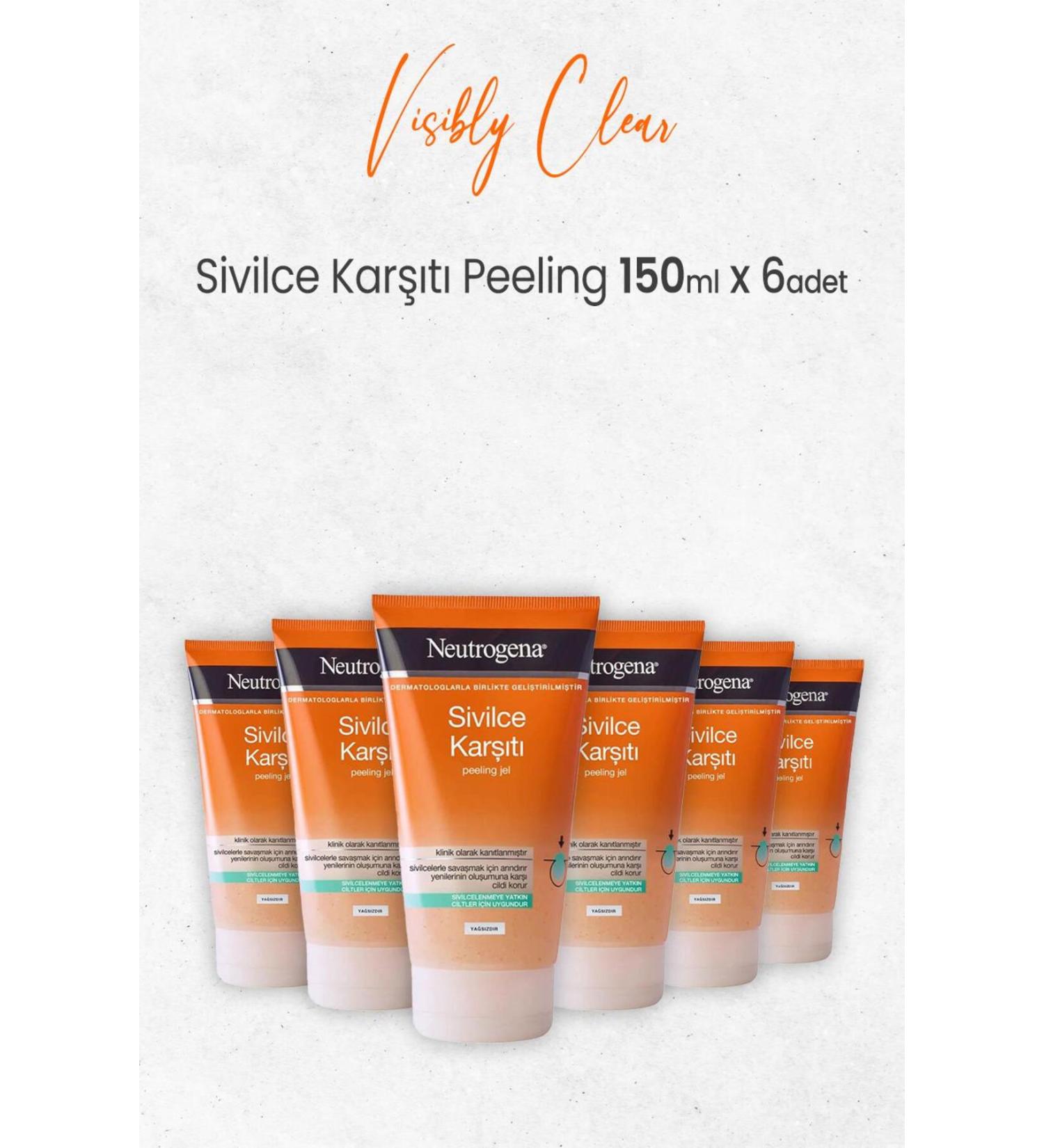 Neutrogena Visibly Clear Anti-Acne Peeling 150 ml X 6 Pieces