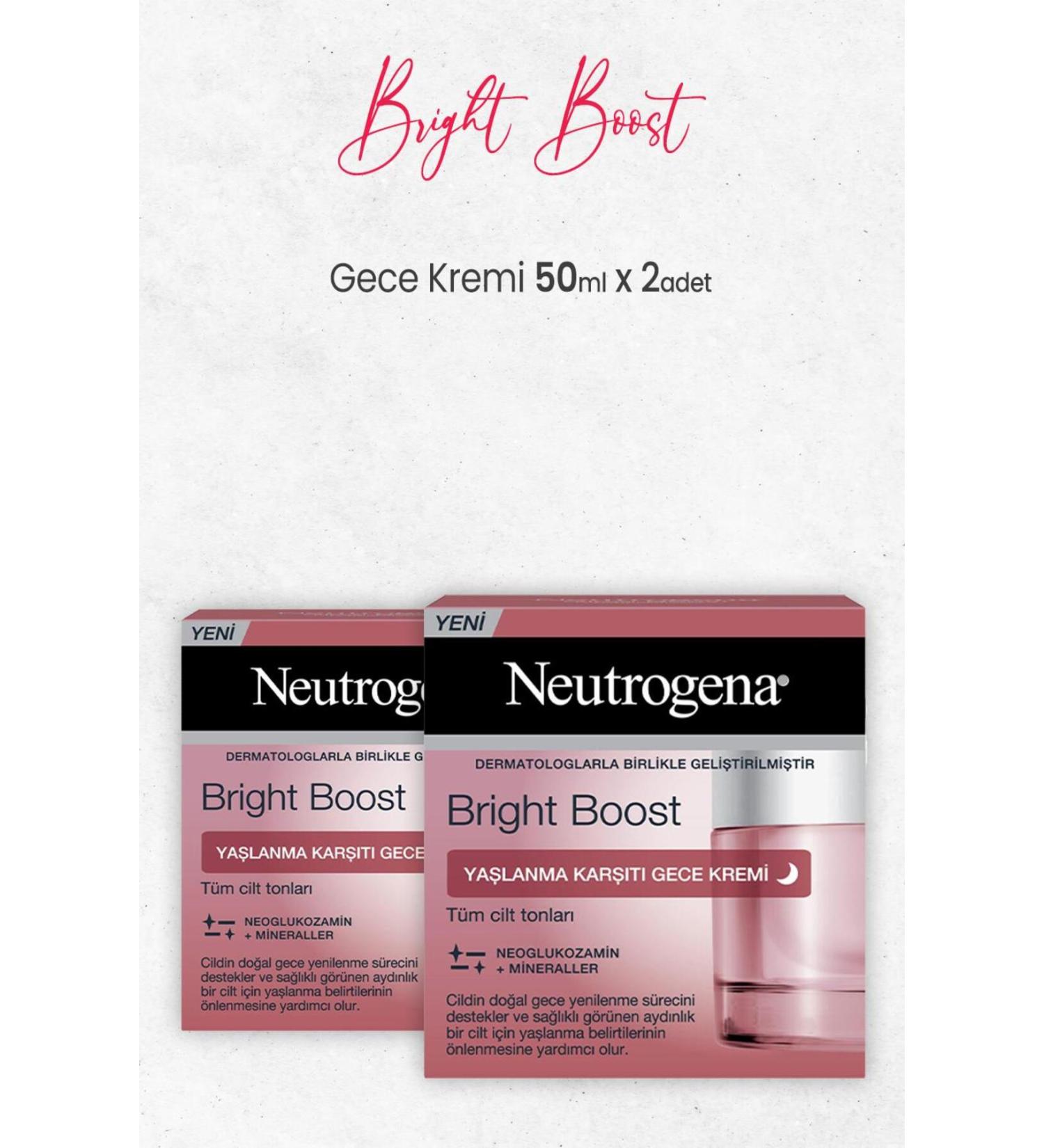 Neutrogena Bright Boost Anti-Aging Night Cream 50 ml X 2 Pcs
