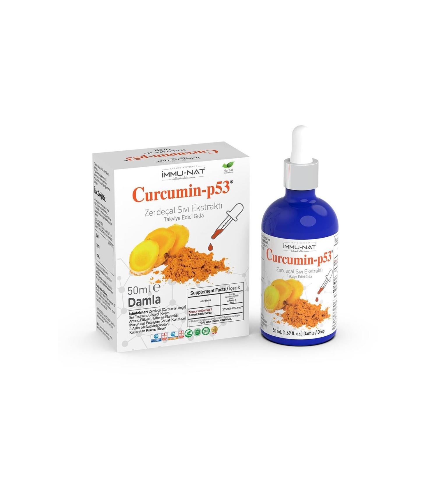 Immu-Nat Curcumin P53 Turmeric Extract 50 ml Drop