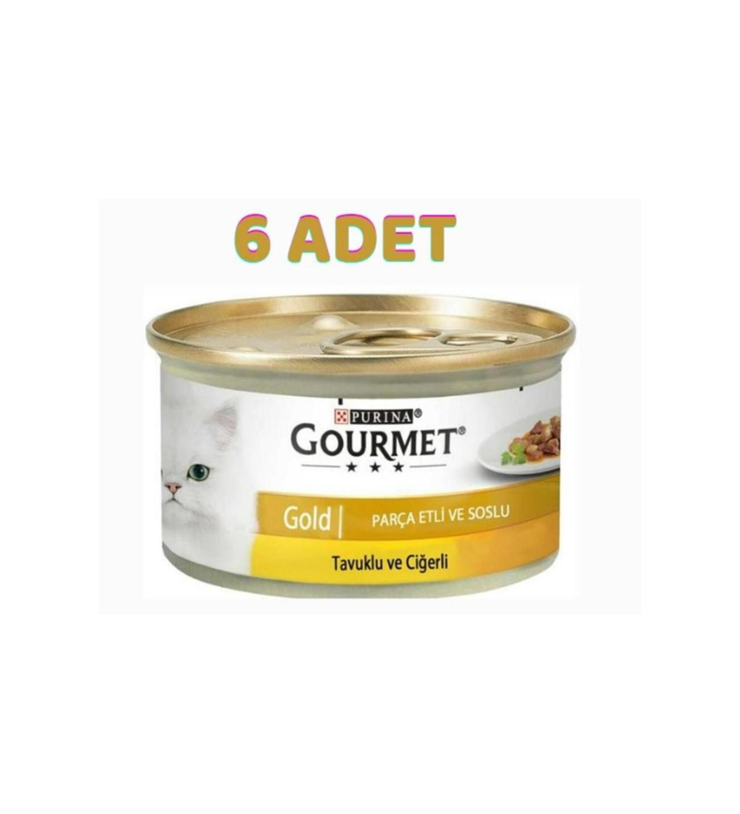 Gourmet Chicken Liver Pieces Cat Canned Food 6x85 gr - Farmapets