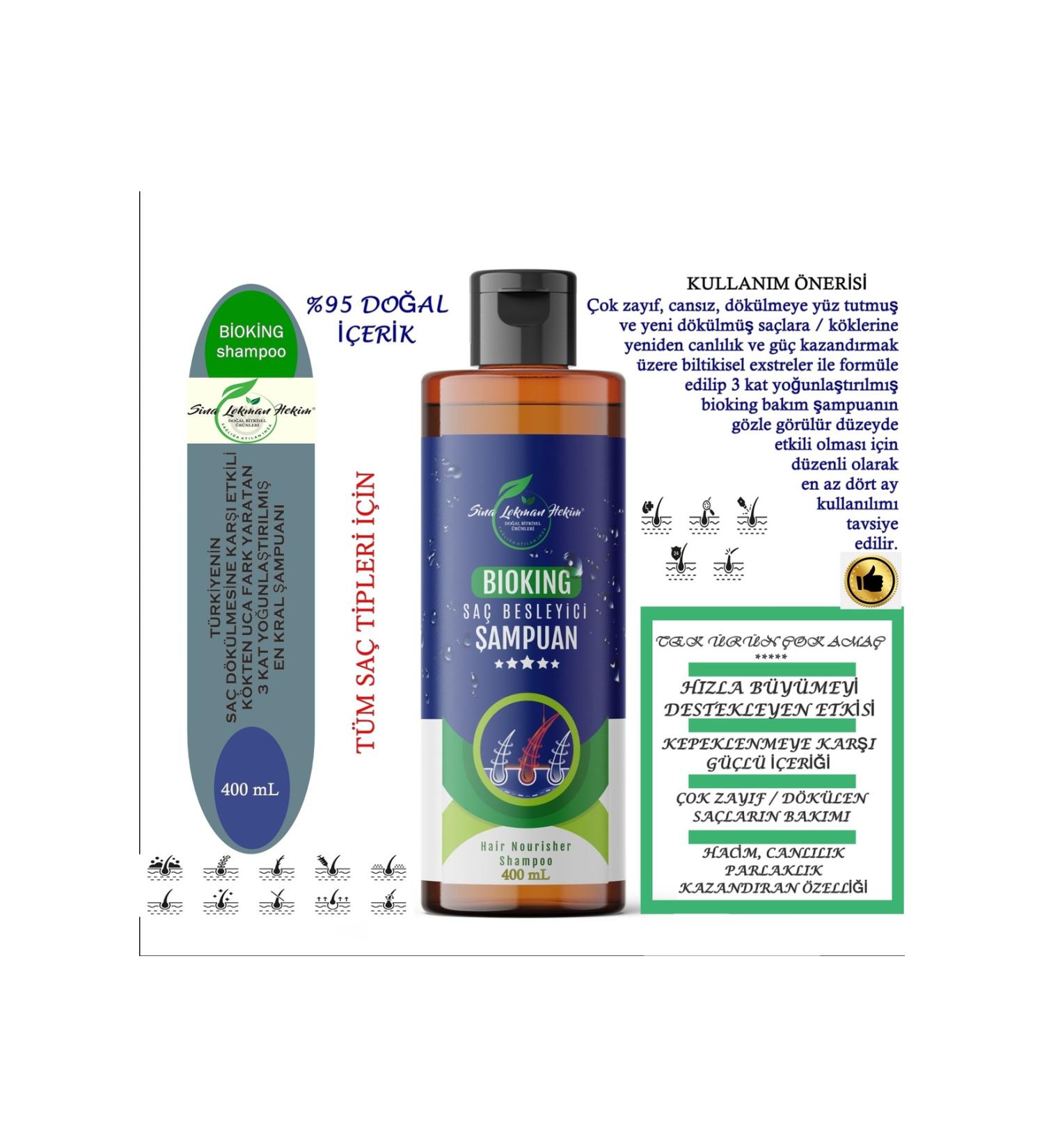 SINA LOKMAN HEKIM Bioking Care Shampoo Strengthening Against Hair Loss 400 mL - Buy Online on GoSupps.com