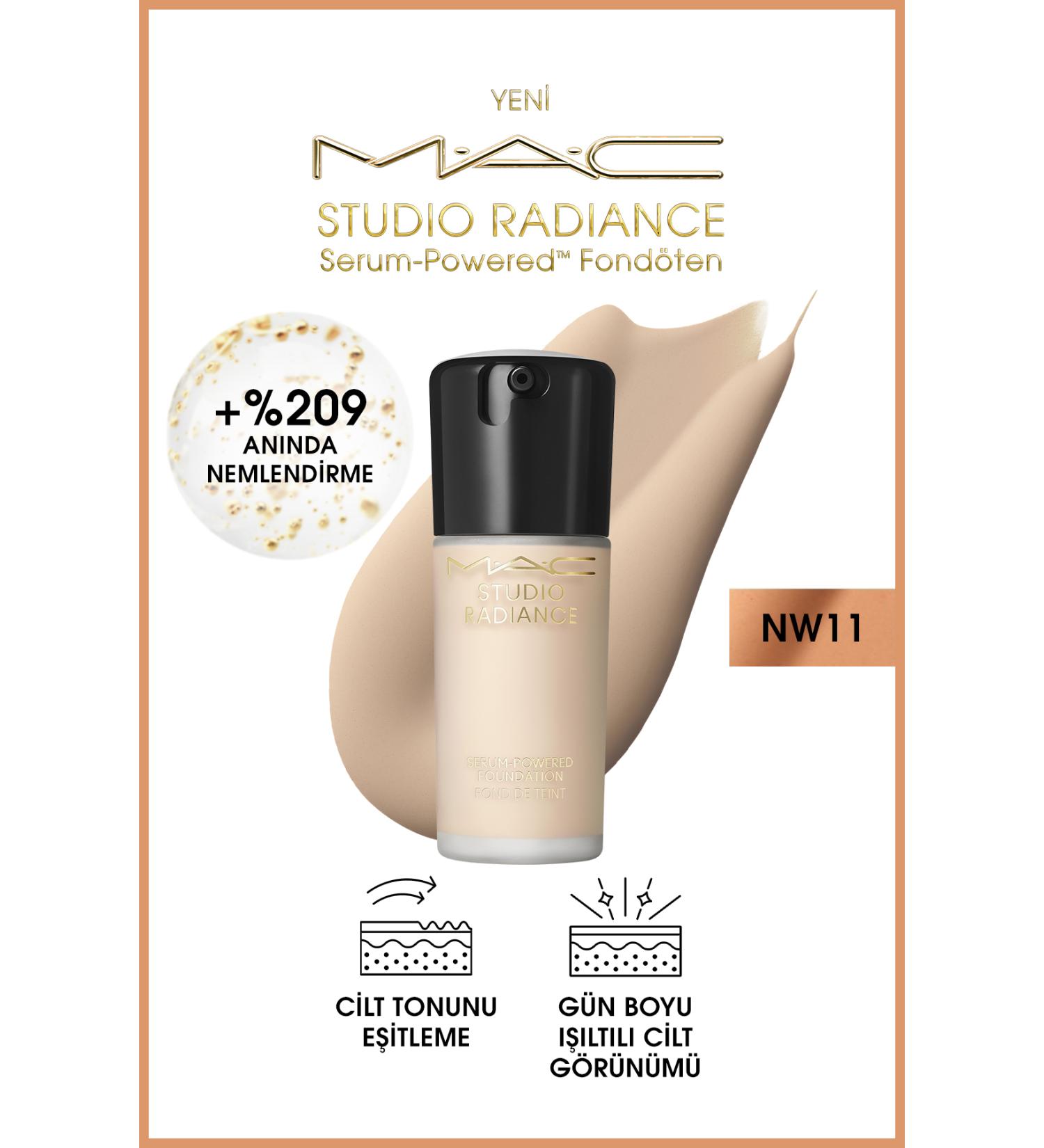 Mac Studio Radiance NW11 Powered Serum Foundation for Plump and Glowing Skin 30 ml