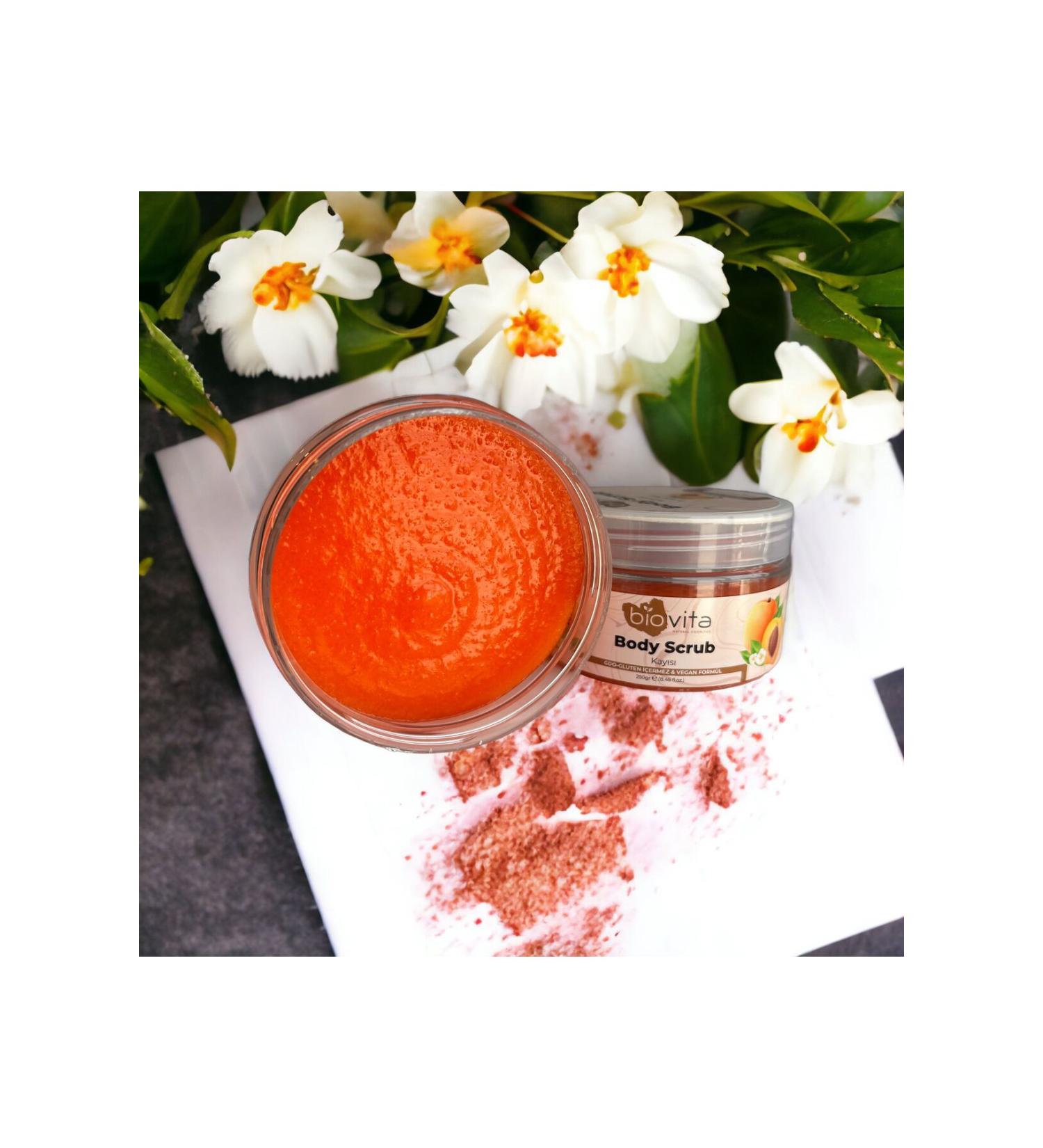 BIOV TA NATURAL COSMET CS Apricot Nourishing Purifying and Moisturizing Body Peeling Body Scrub