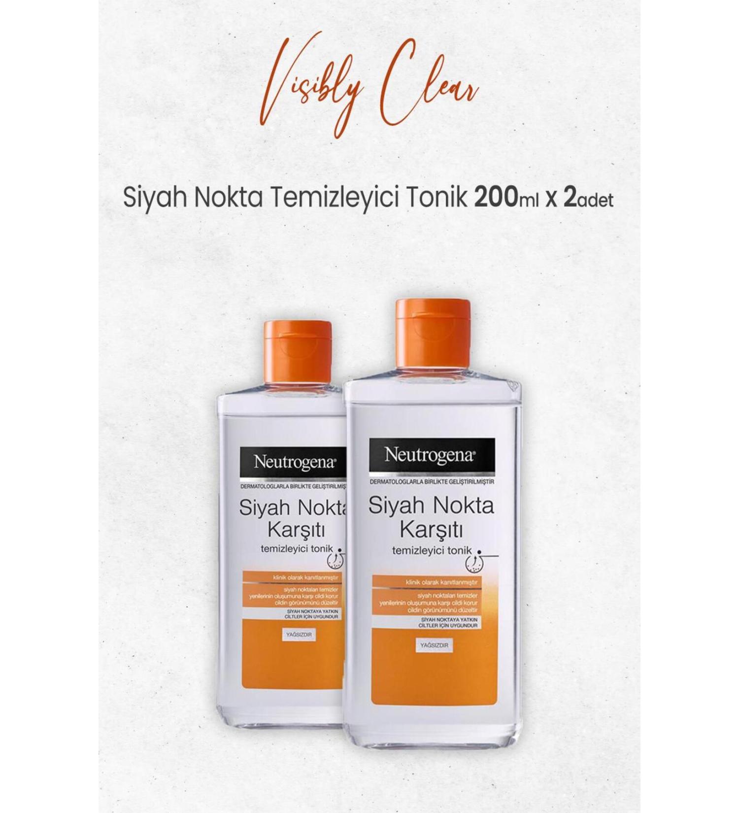 Neutrogena Visibly Clear Blackhead Cleansing Toner 200 ml X 2 Pcs