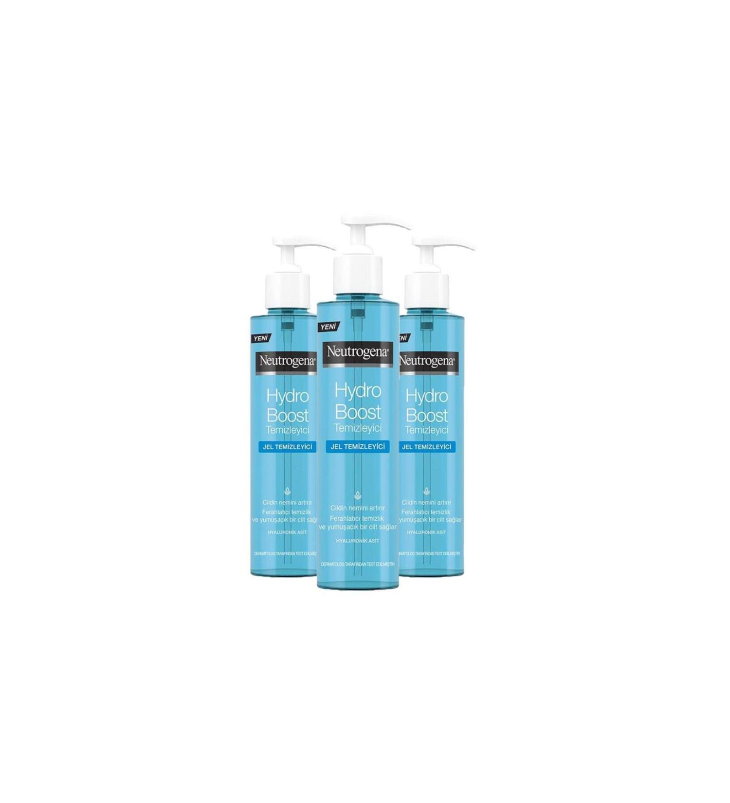 Neutrogena Hydro Boost Water Gel Cleanser 200ml X 3