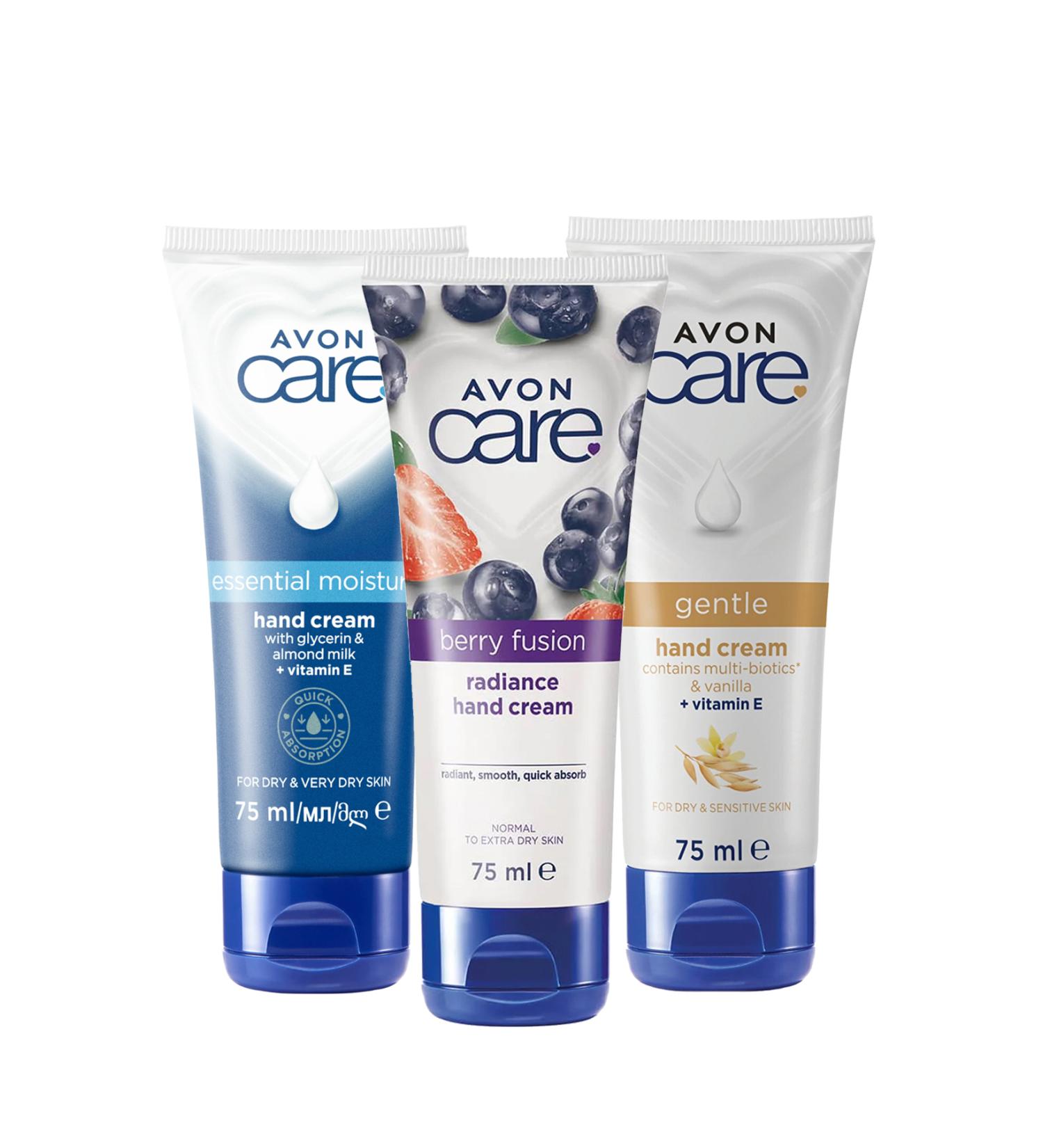 Avon Care Glycerin and Almond Milk Vanilla Vitamin E and Blueberry Hand Cream Package - Buy Online on GoSupps.com