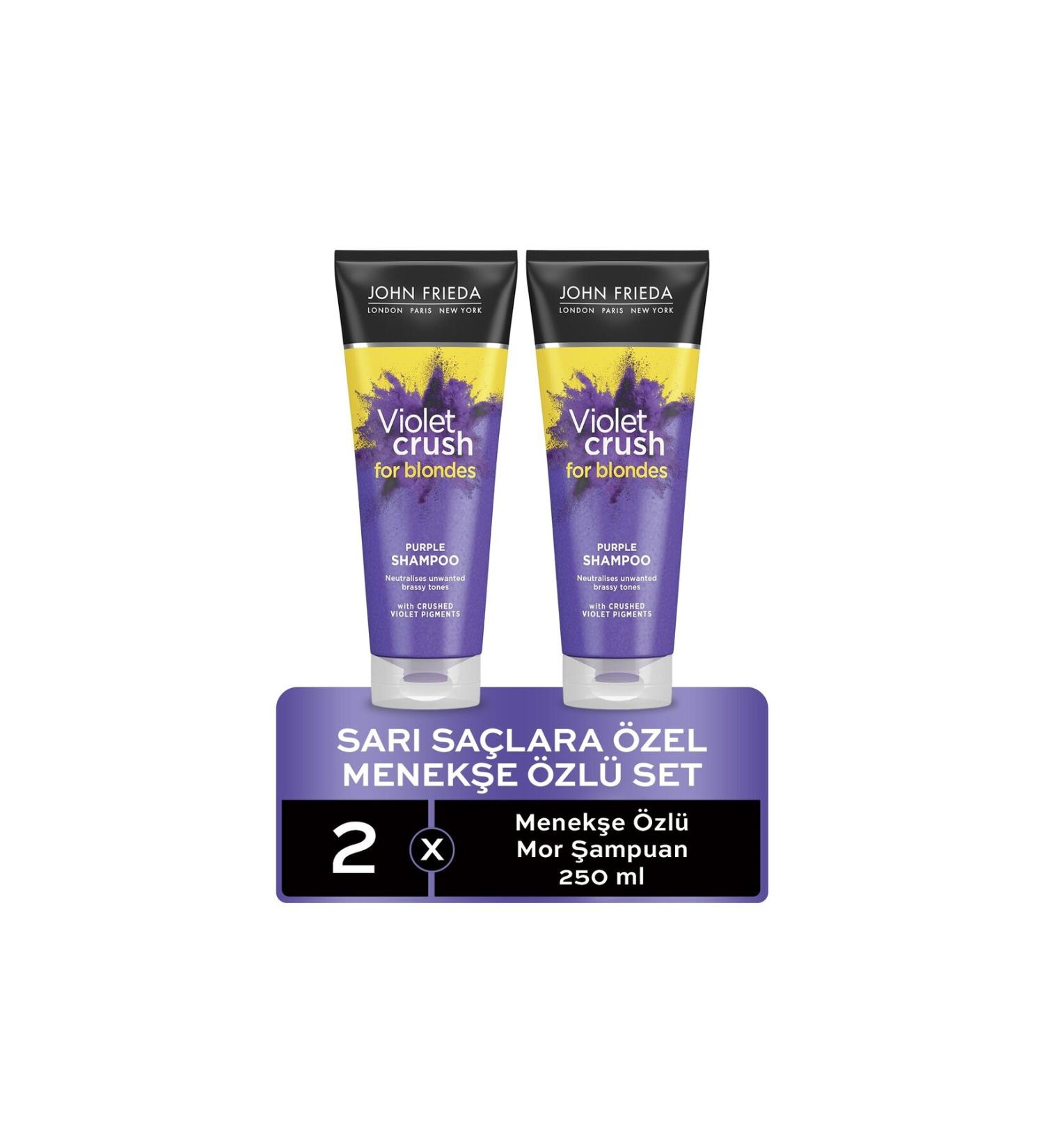 John Frieda Violet Essence Purple Shampoo for Blonde Hair 250 ml Pack of 2