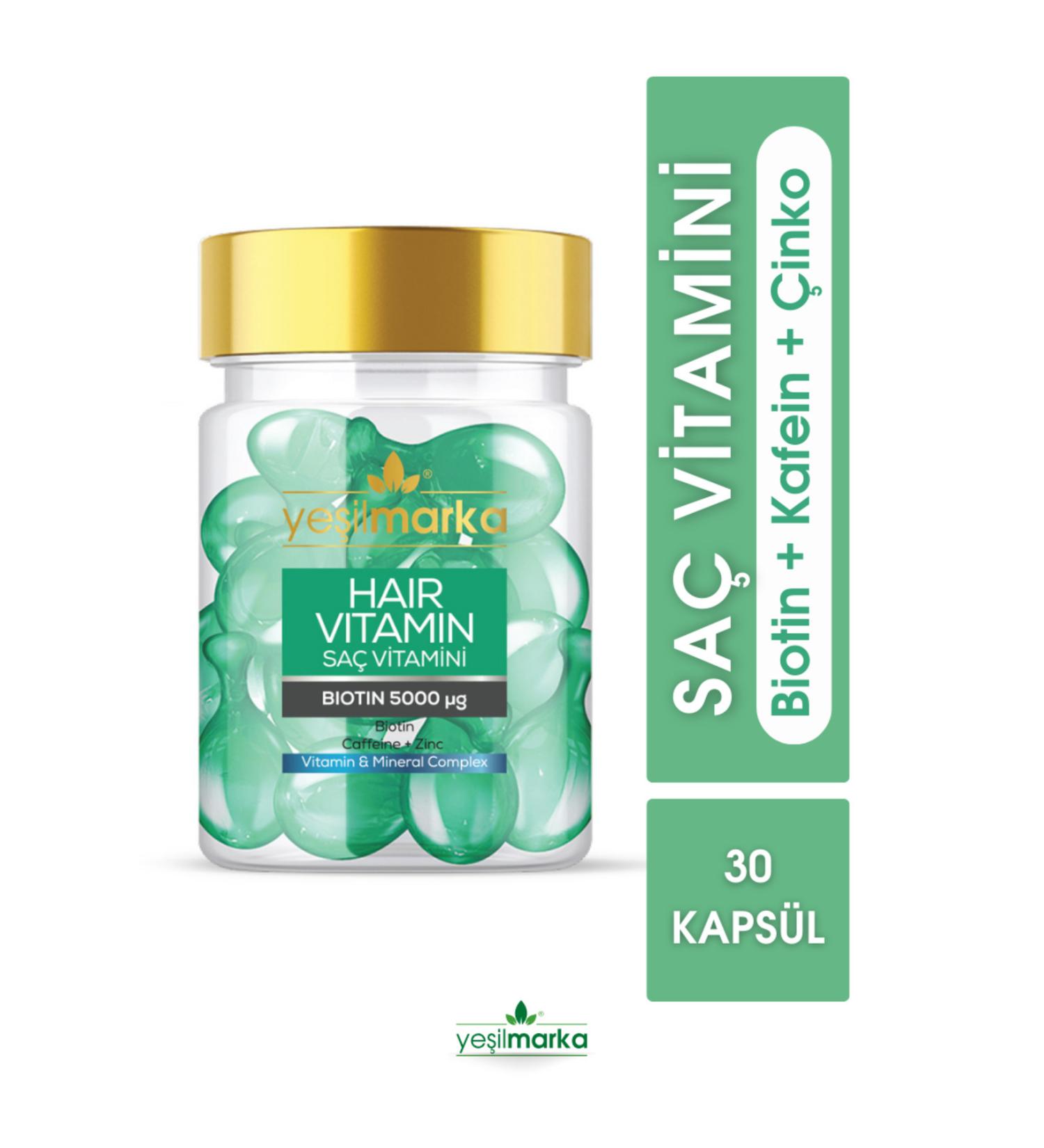 yesilmarka Hair Vitamin - Biotin & Caffeine - Buy Online on GoSupps.com