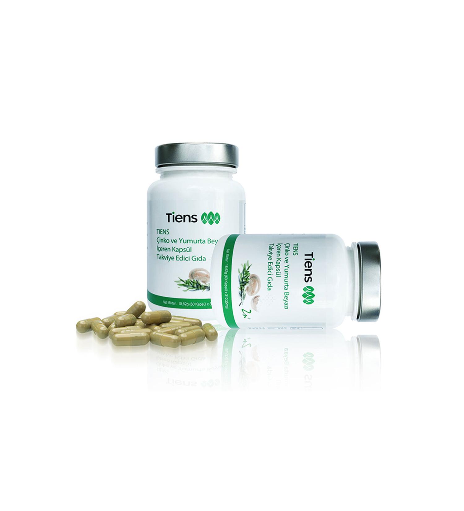 Tiens Zinc and Egg White Containing Capsule Supplementary Food 60 Capsules - Buy Online on GoSupps.com