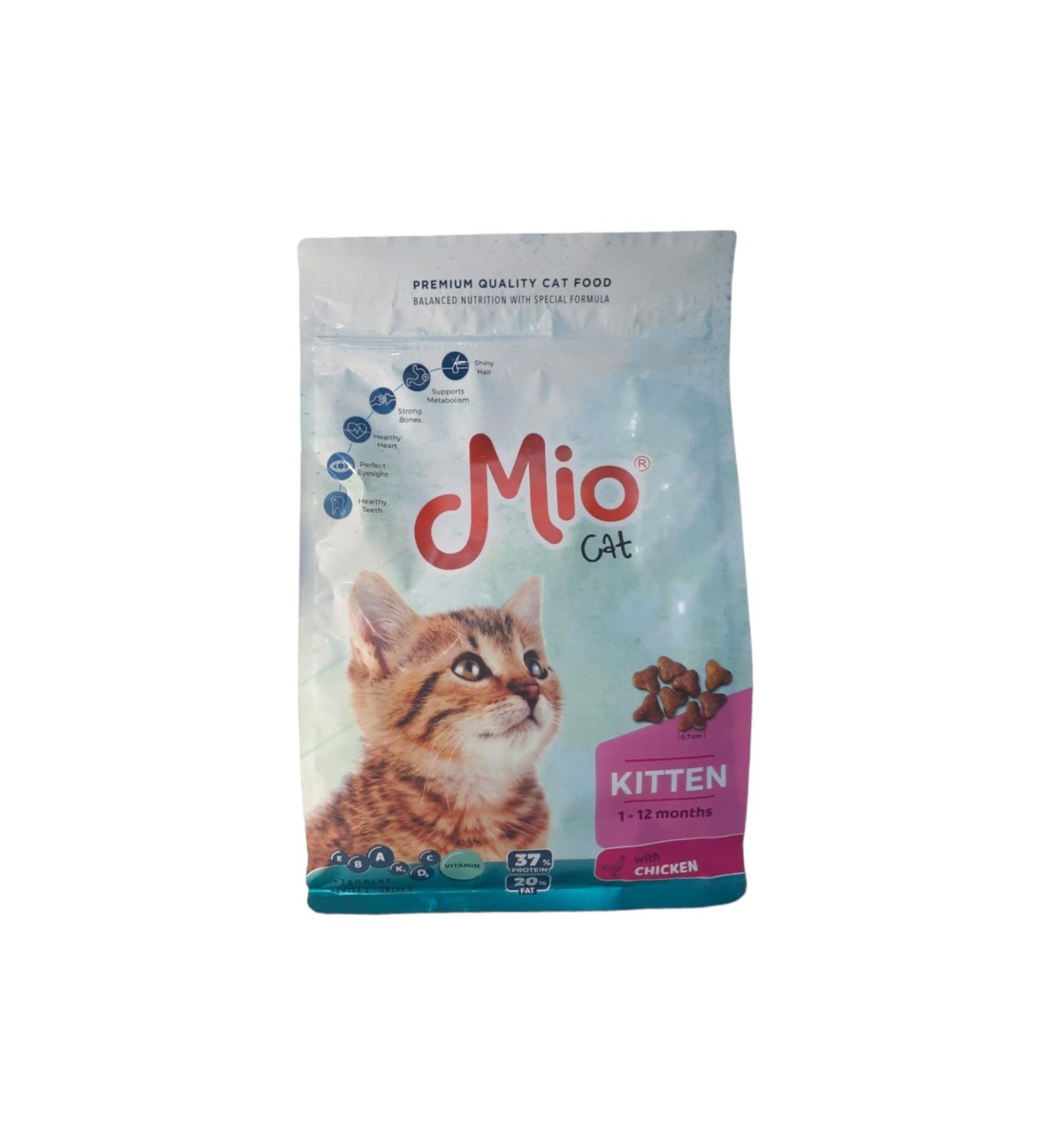 Mio Mio Kitten / Kitten Cat Food with Chicken - 1 Kg Dry Food - Mio 1 Kg Kitten - Chicken (New) - Buy Online on GoSupps.com