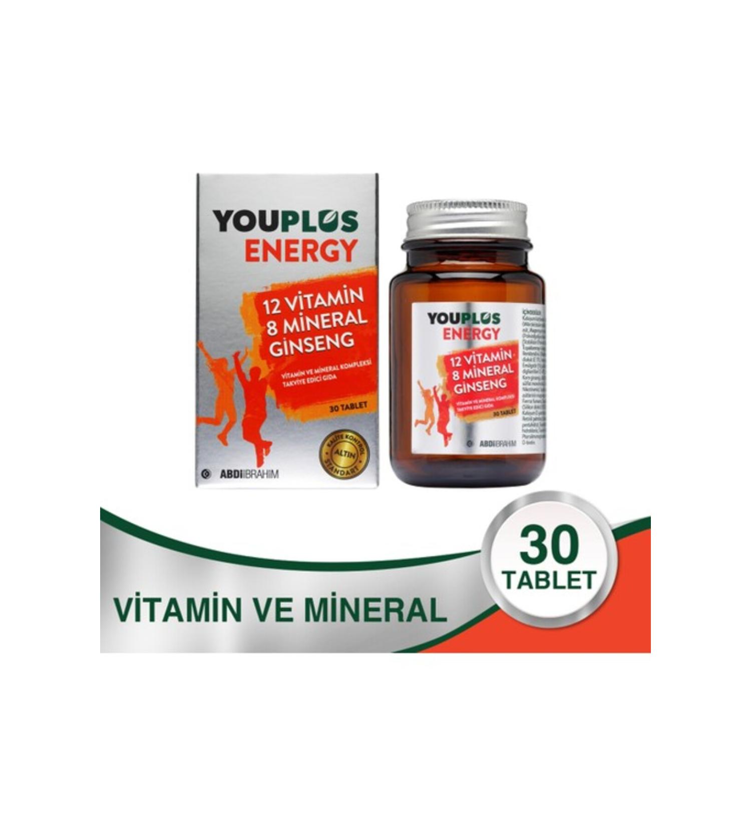 Youplus Energy Vitamin and Mineral Complex 30 Tablets - Buy Online on GoSupps.com