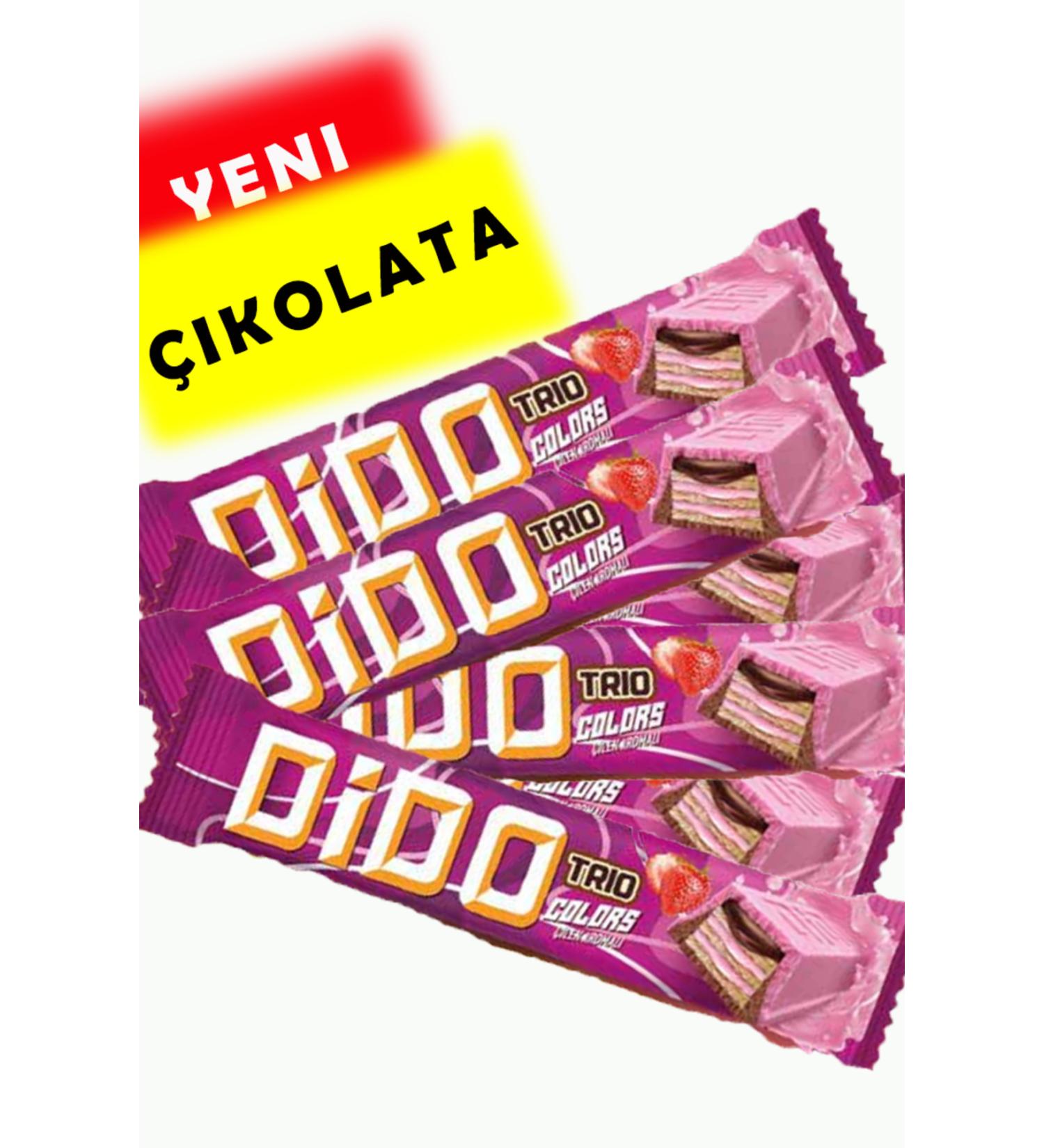 Ulker Dido Trio Colors Strawberry 36.5 Gr x 24 Pieces