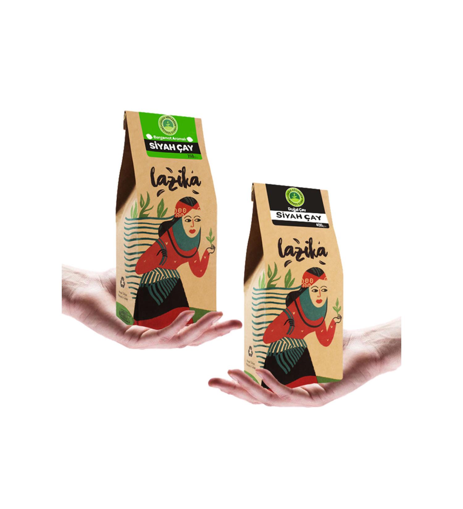 LAZIKA (SET OF 2) Black Tea 400 G Bergamot Black Tea 350 G - Buy Online on GoSupps.com