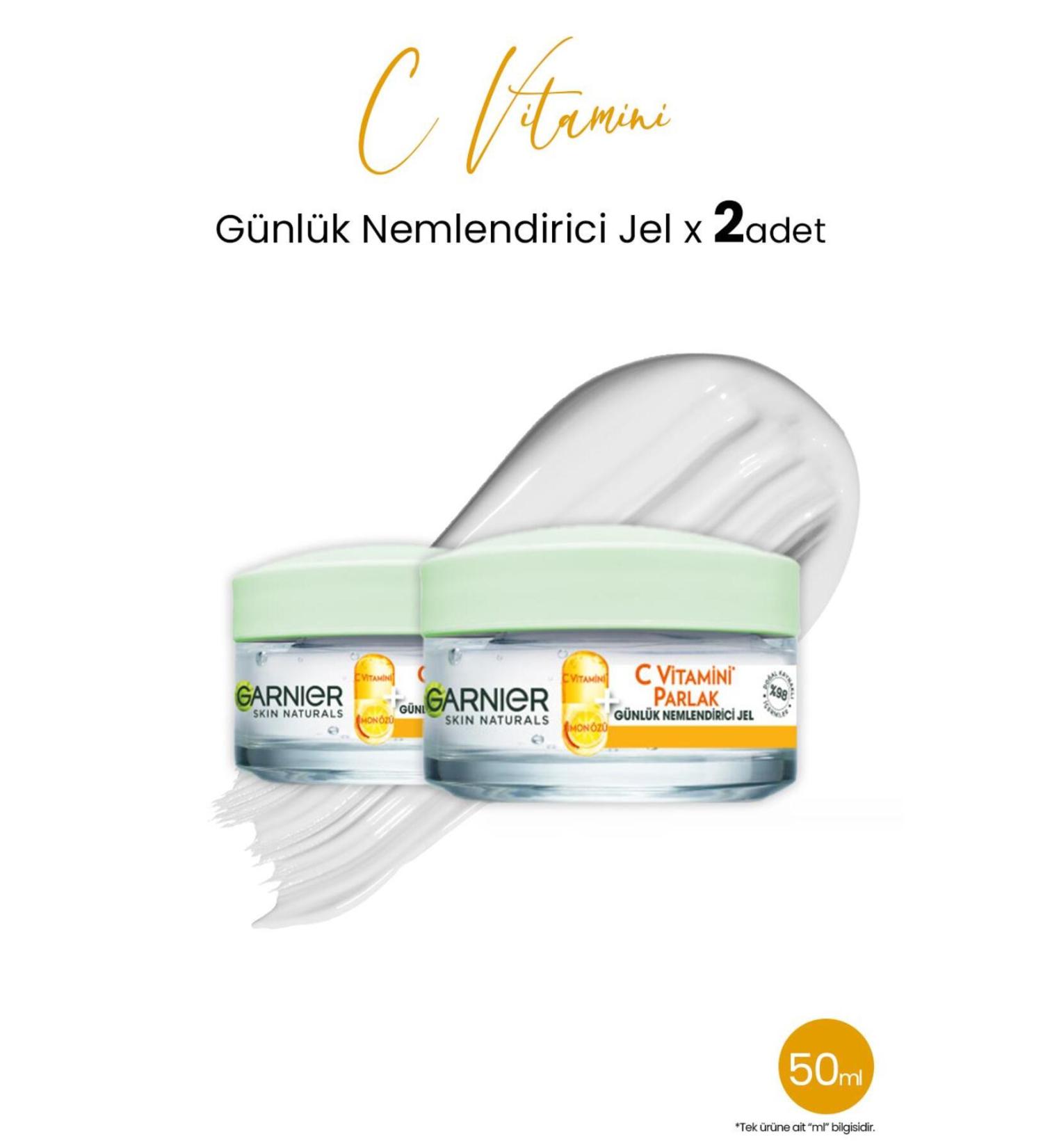 Garnier Daily Moisturizing Gel Vitamin C 50 ml X 2 Pcs