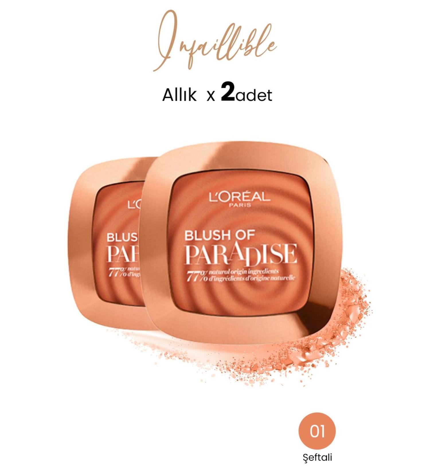L'Oreal Paris Blush Of Paradise Blush Peach Tone X 2 Pieces