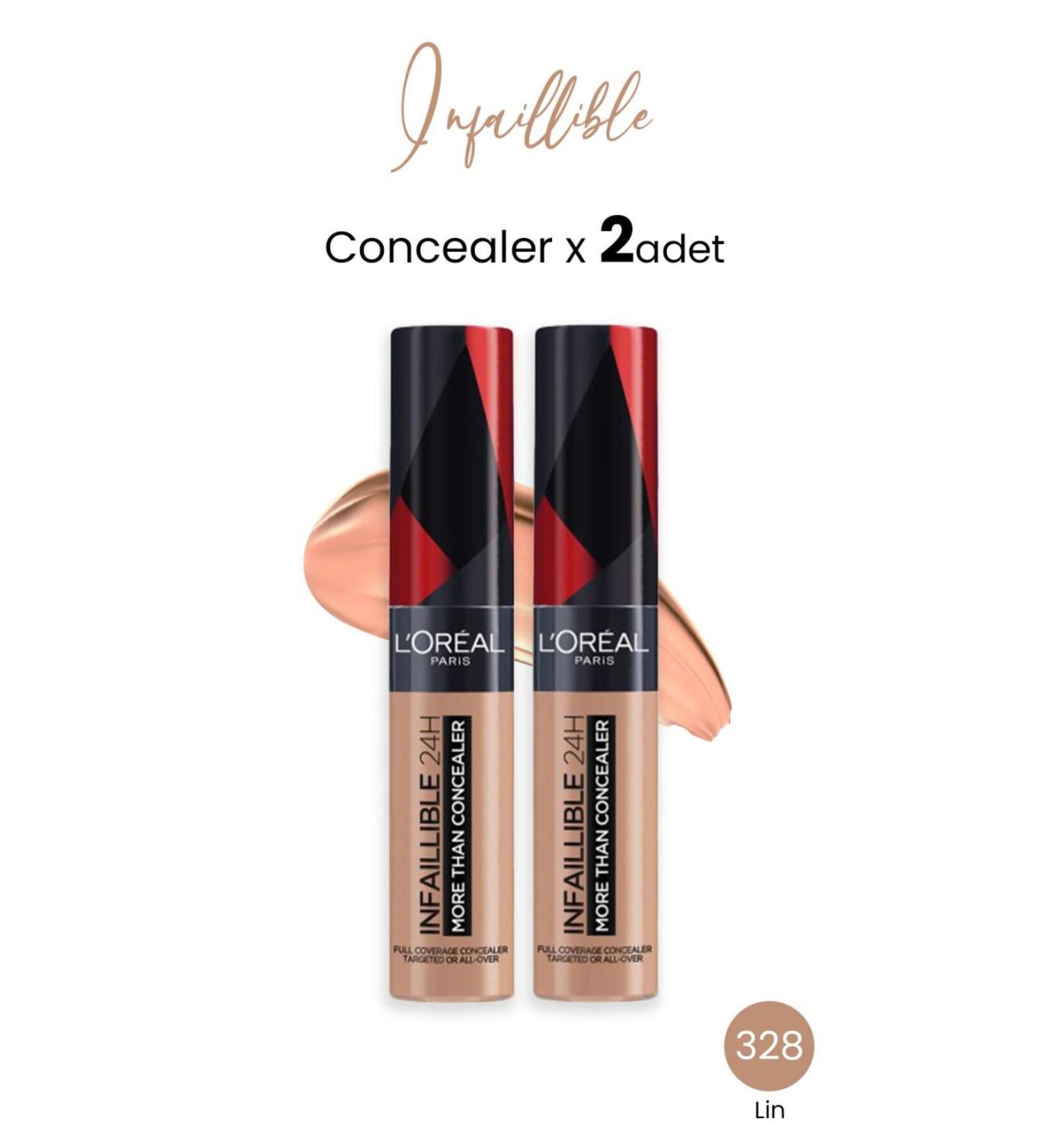 L'Oreal Paris Loreal Paris Infaillible 24H More Than Concealer 328 Lin x 2 Pcs