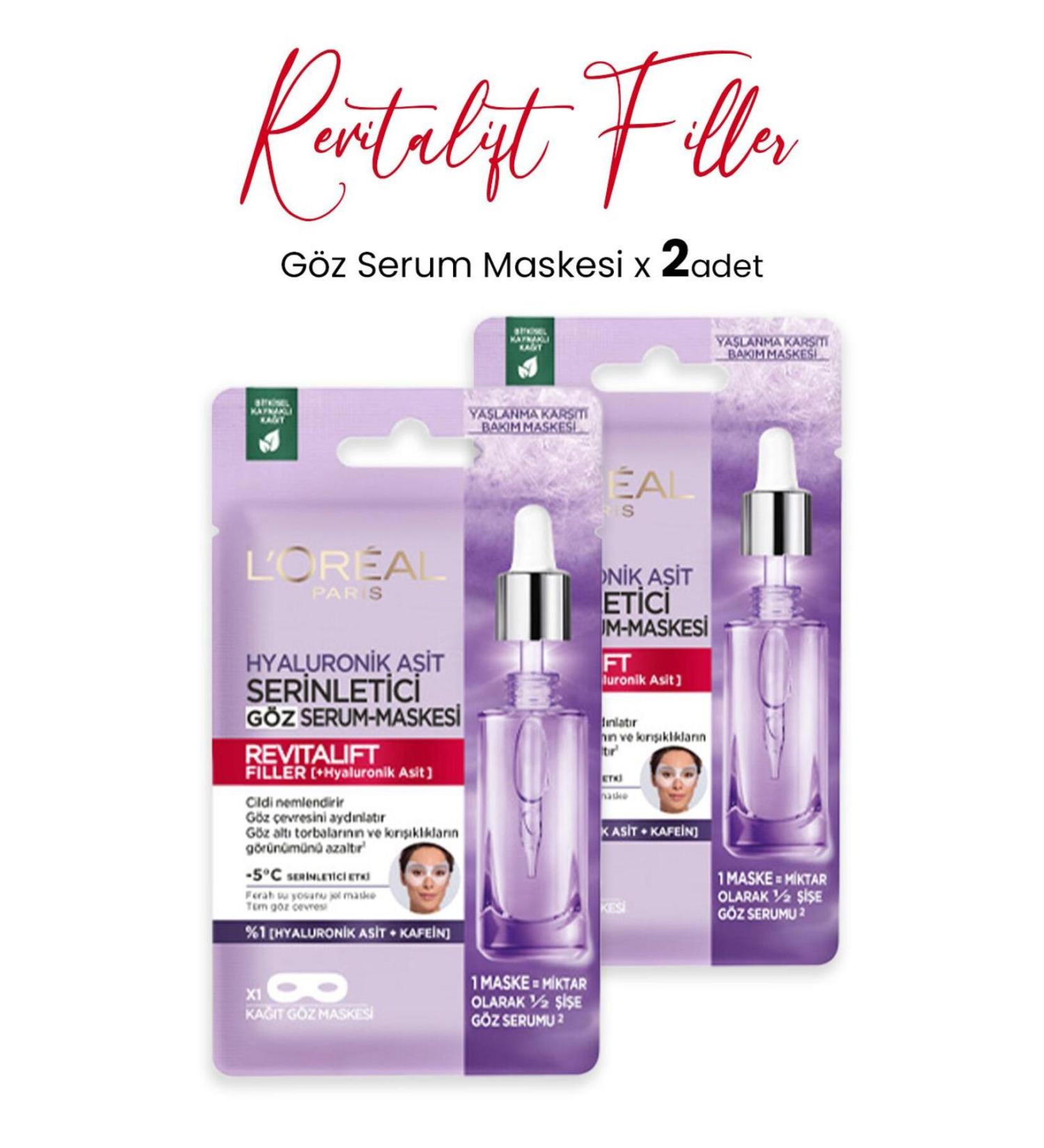 L'Oreal Paris Loreal Paris Revitalift Filler Plumping Eye Serum Mask 11 gr x 2 Pieces