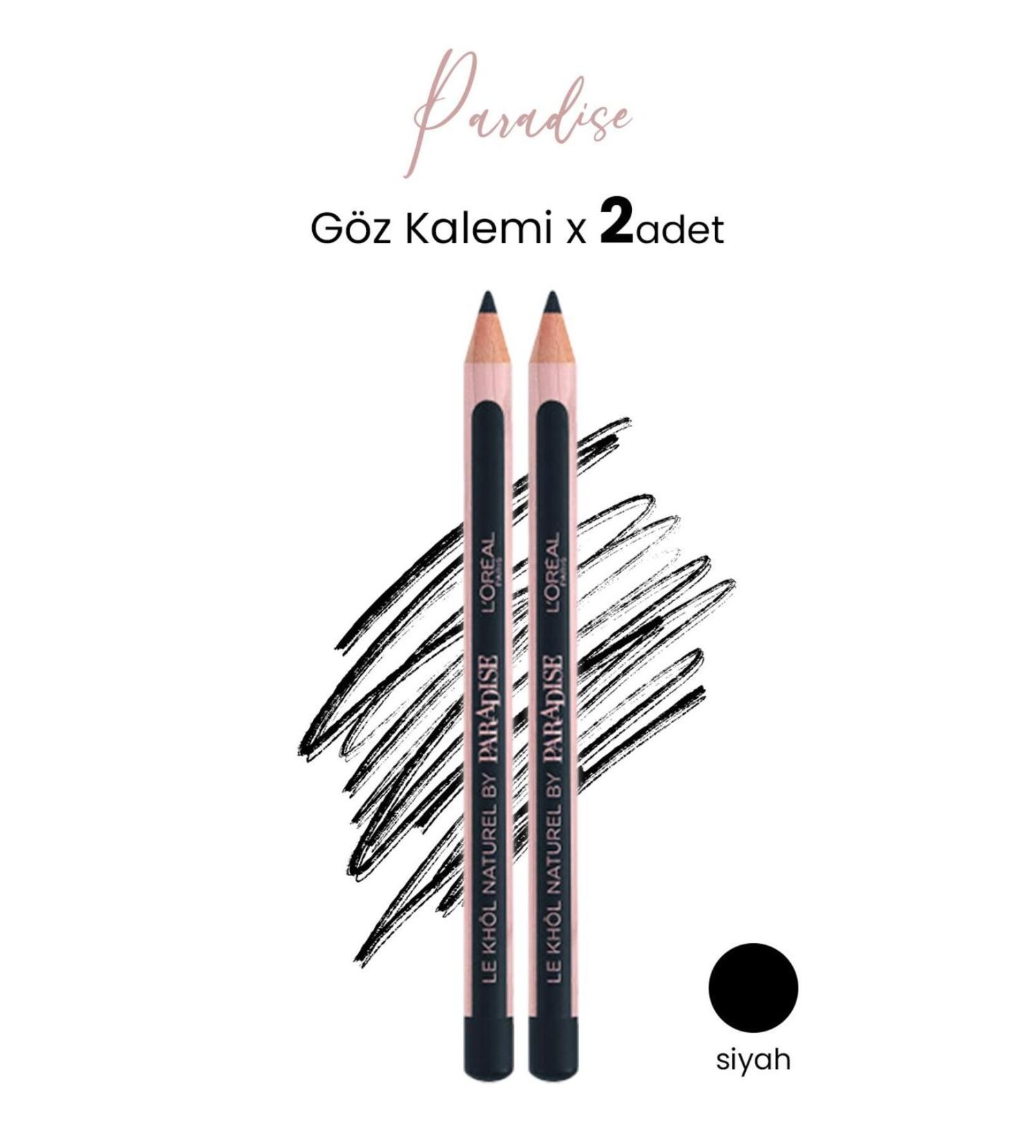 L'Oreal Paris Paradise Eye Pencil 101 Midnight Black X 2 Pieces