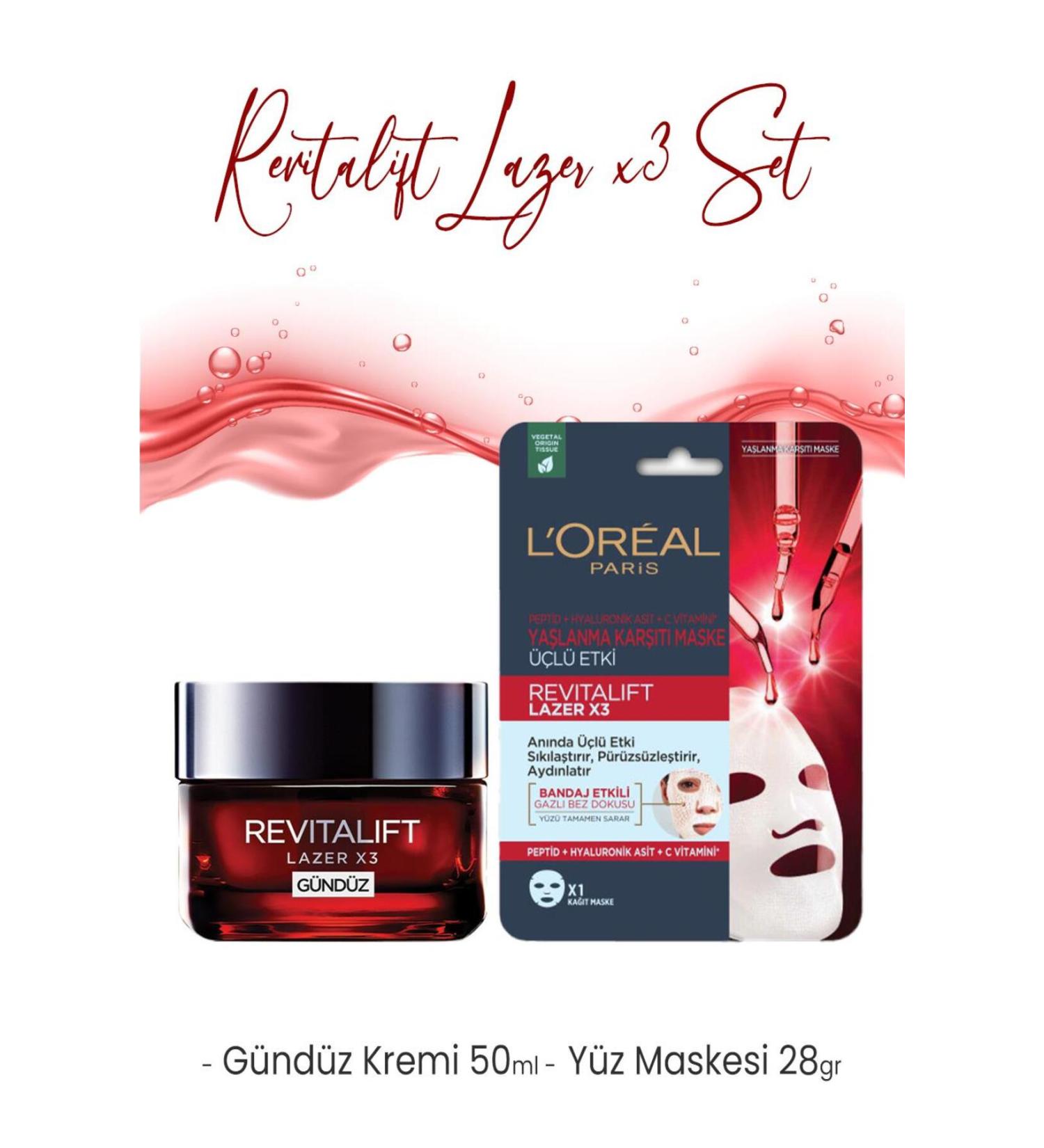 L'Oreal Paris Loreal Paris Revitalift Laser Day Cream 50 ml and Mask 28 gr