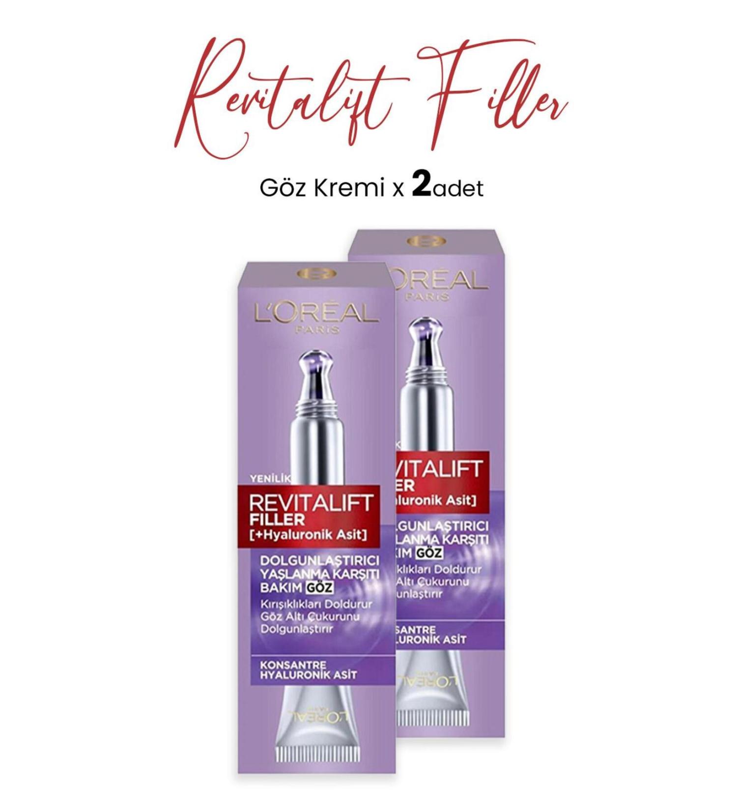 L'Oreal Paris Loreal Paris Revitalift Filler Anti-Aging Eye Cream 15 ml X 2 Pieces