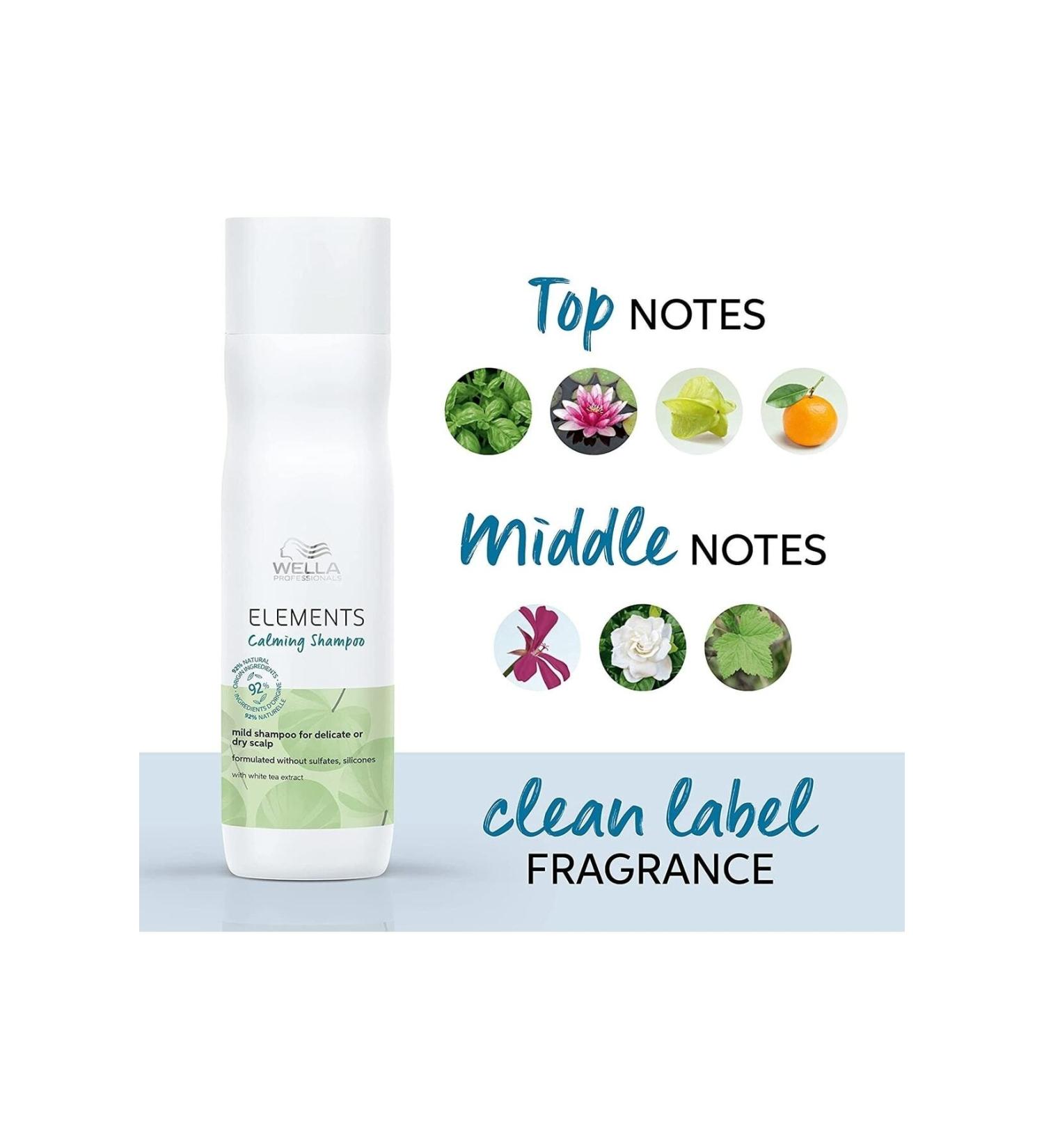 Wella Elements Calming Sulfate-Free Moisturizing Silicone-Free Shampoo for Dry Scalps 250ml.