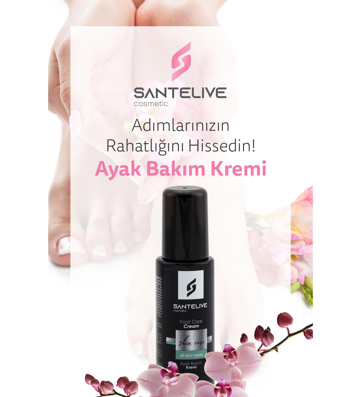 Santelive Foot Protector Deodorizer Itch and Moisturizing Care Cream 100 Ml