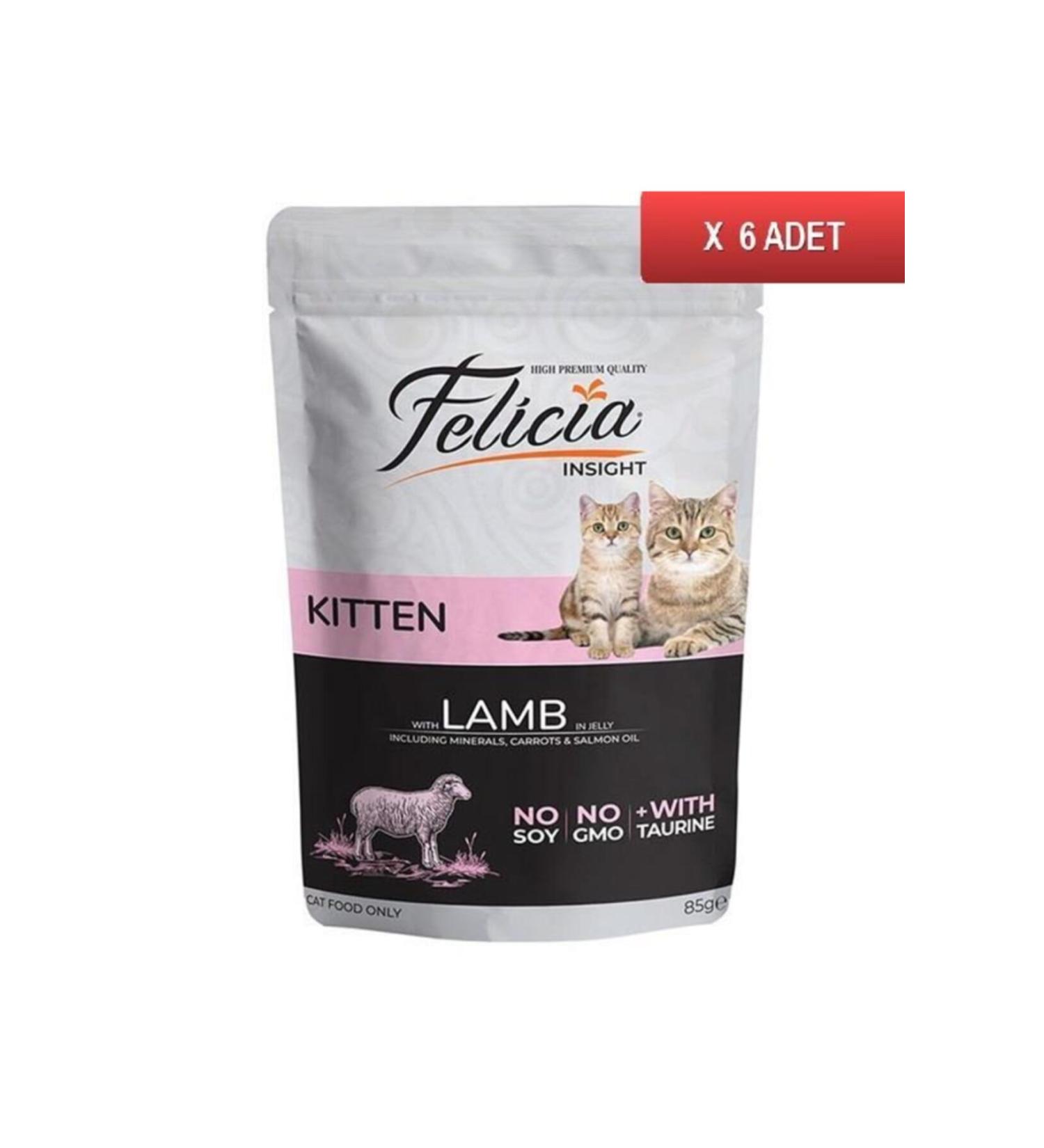 Felicia Pouch Lamb Kitten Cat Canned Food Grain-Free 85 gr X 6 Pieces