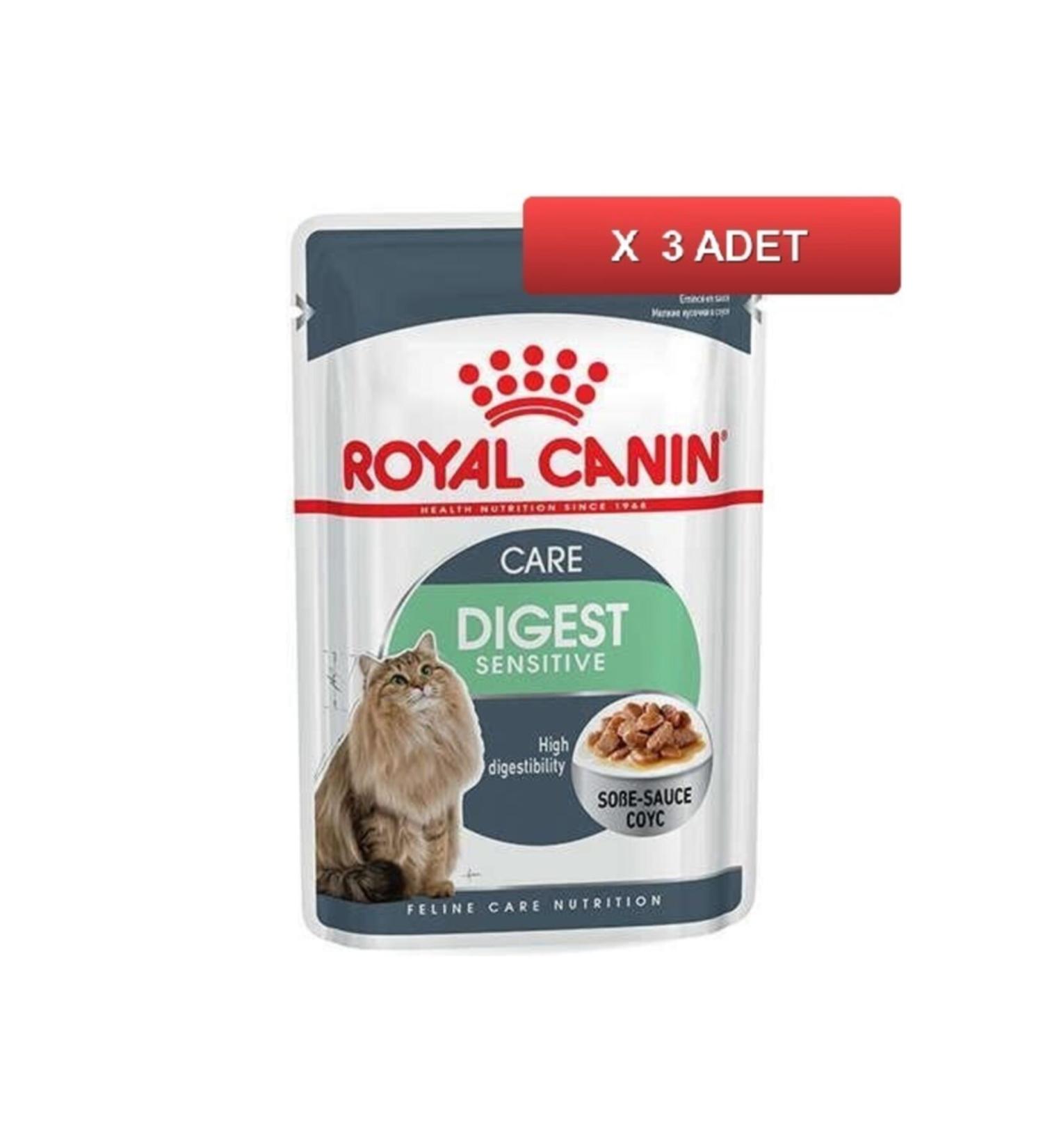 Royal Canin Digest Sensitive Cat Canned Food 85 Gr (3 Pieces)