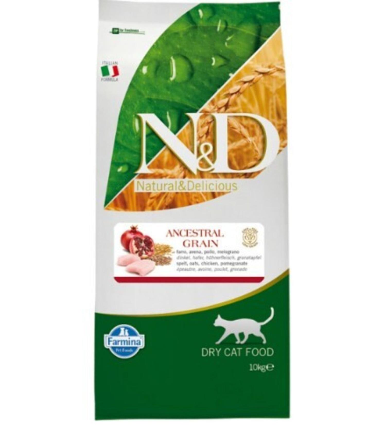 N & D Low Grain Chicken Pomegranate Cat Food 10 kg