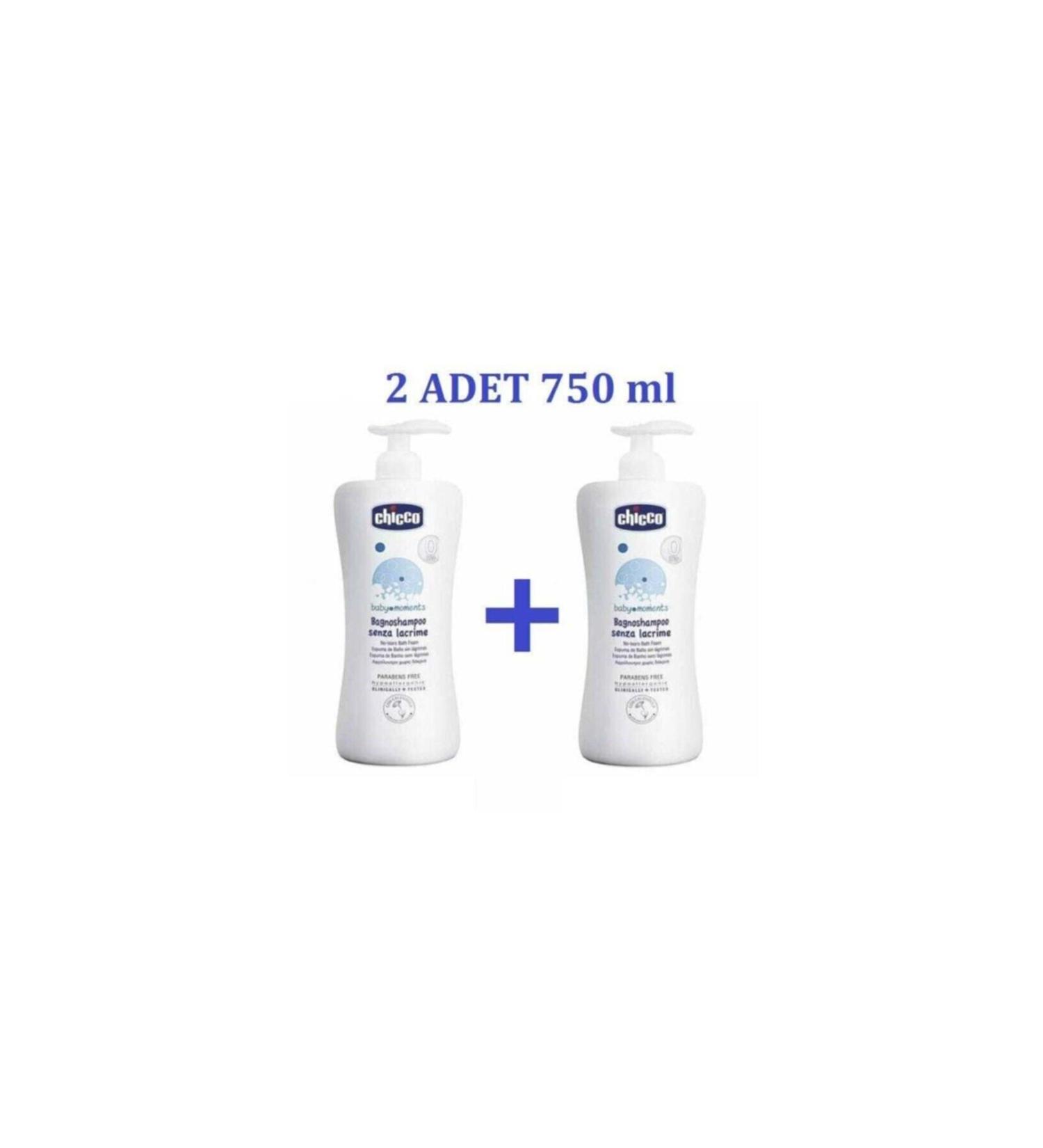 Chicco No-Tear Hair and Body Shampoo 750 ml 2 Pieces