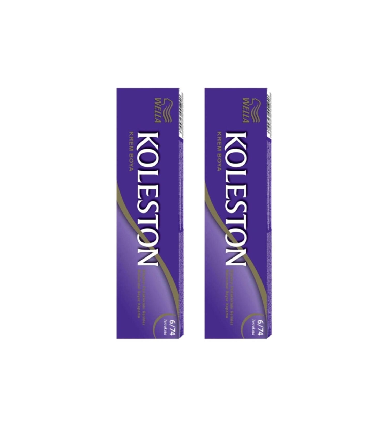 Wella Wella 2 Tube Terracotta 6/74 Hair Dye X2