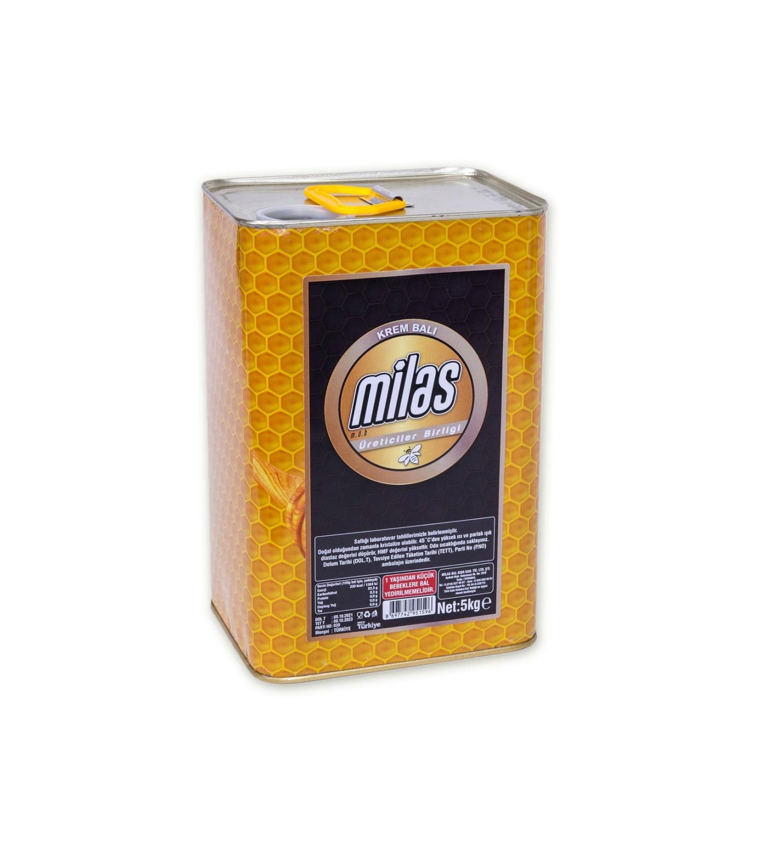 Milas Producers Association Cream Honey 5 kg - Buy Online on GoSupps.com